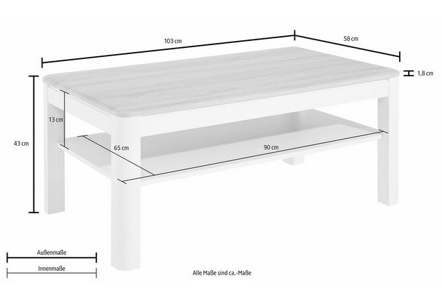 Salontafel, rechthoekig Salontafel, rechthoekig