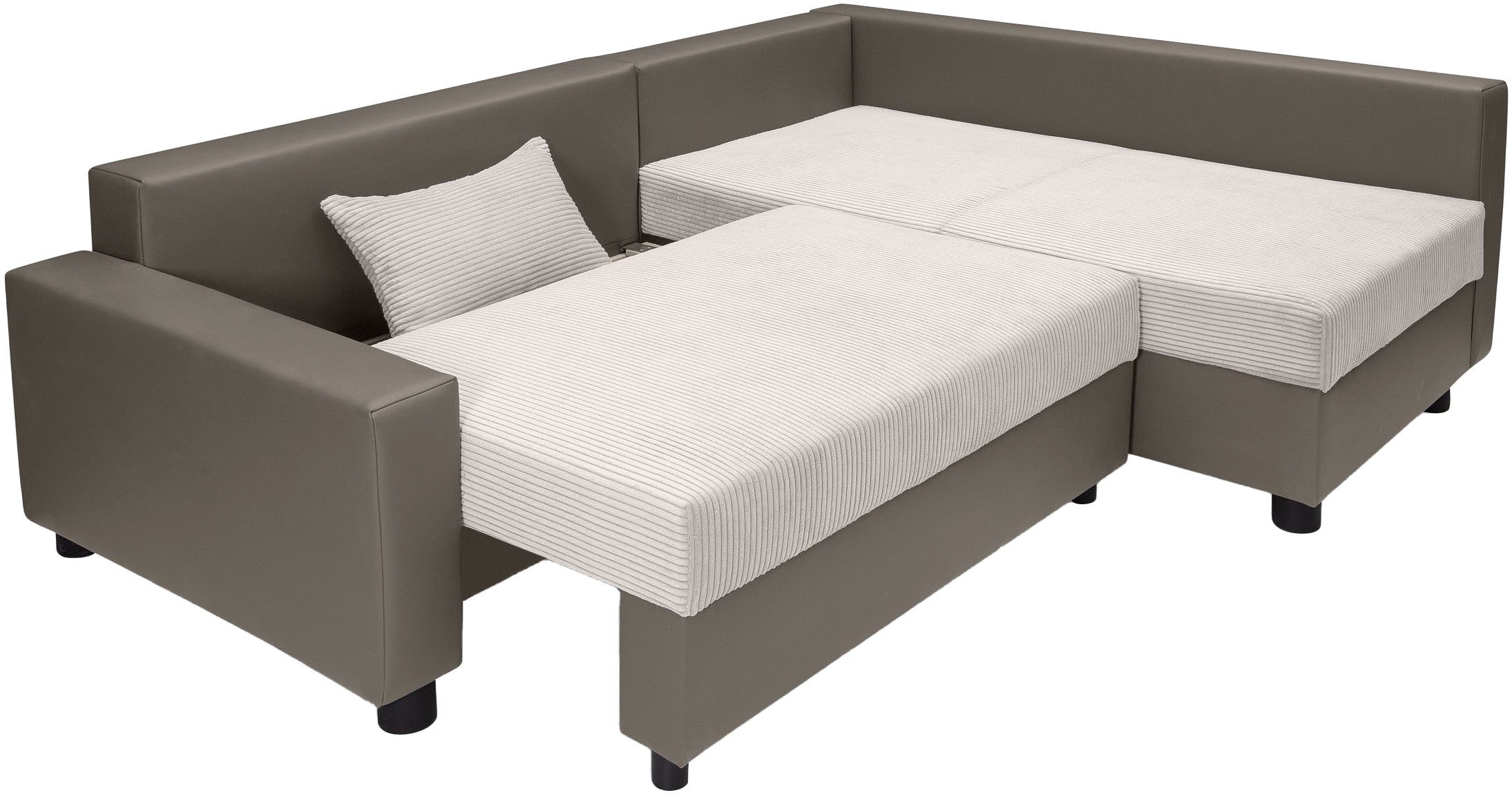 COLLECTION AB Hoekbank Parma L-vorm met slaapfunctie en bedlade, inclusief kussens, bonell-federkern