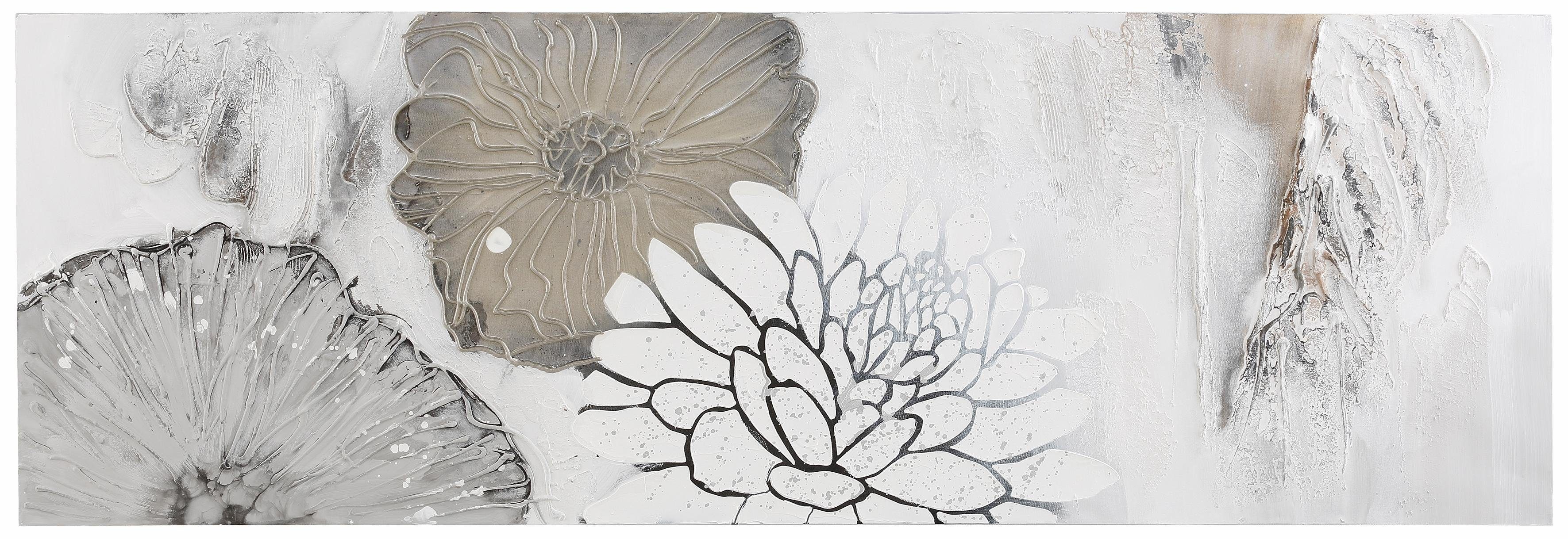 Schneider Wanddecoratie Bloemen mix geschilderd met acrylverf op canvas