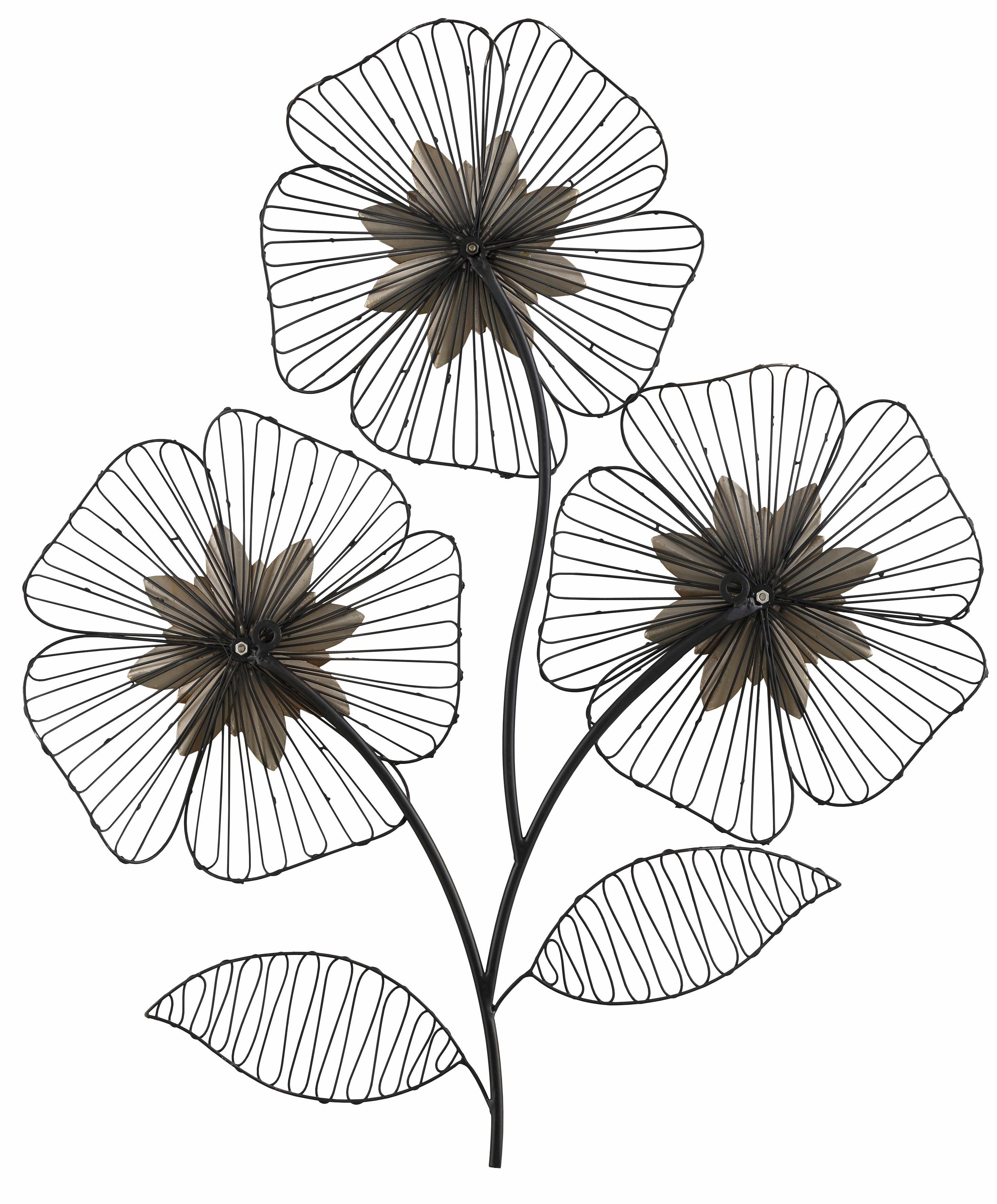 HOFMANN LIVING AND MORE Sierobject voor aan de wand Wanddecoratie bloemboeket Wanddecoratie, motief bloemen, van metaal
