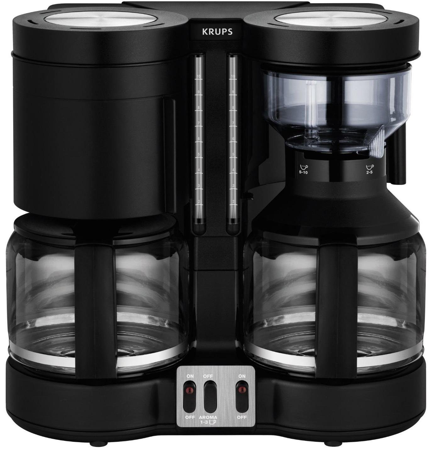 Krups DuoKoffiezetapparaat Duothek Plus KM8508, met 2 glazen kan