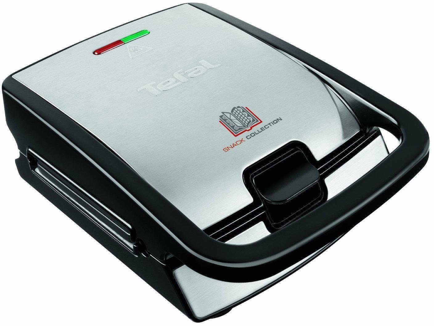 Tefal 2-in-1-combi-wafelijzer SW852D Snack Collection platen met antiaanbaklaag, geschikt voor de vaatwasser, vele functies