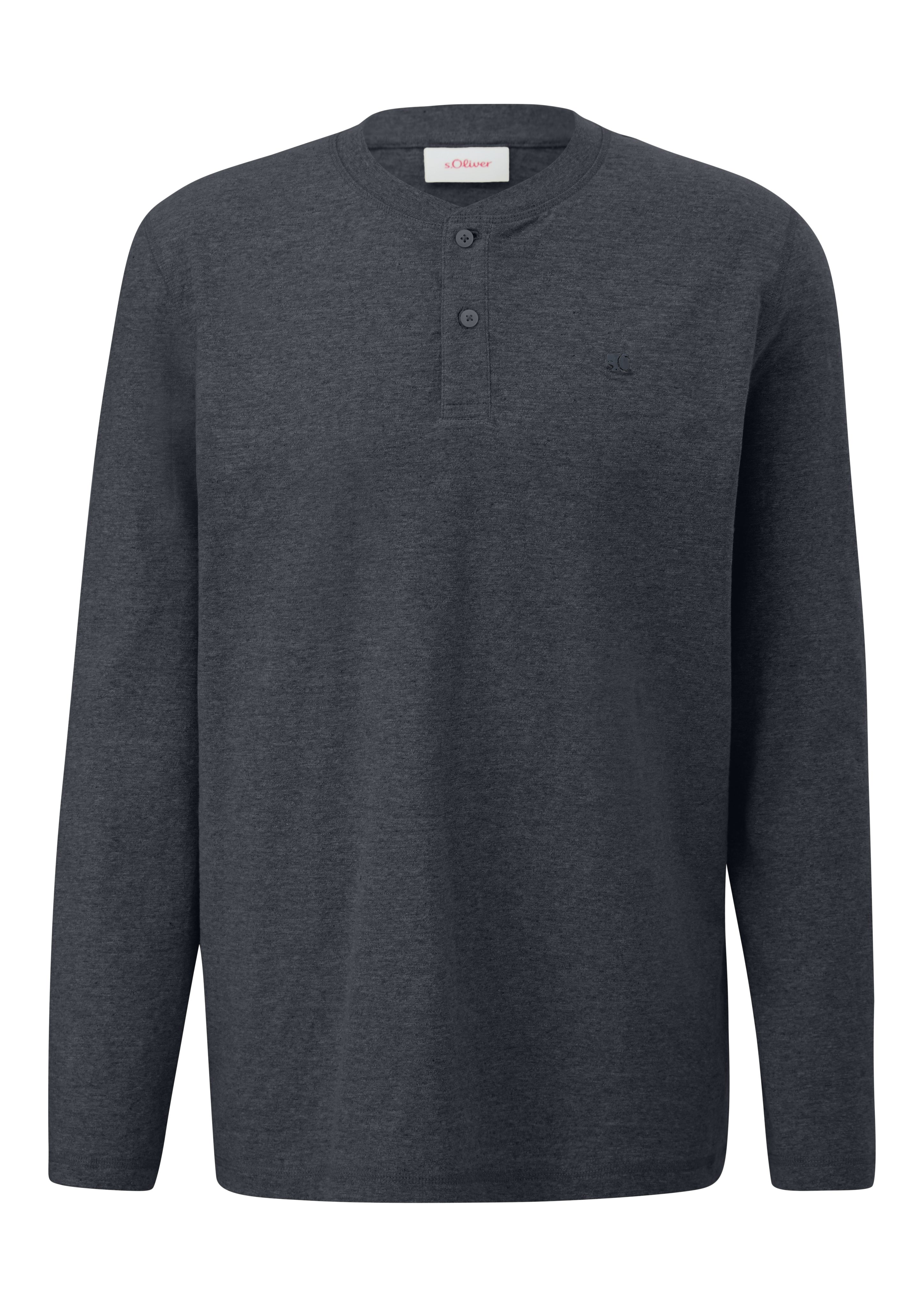 s.Oliver Henleyshirt met henleyskraag