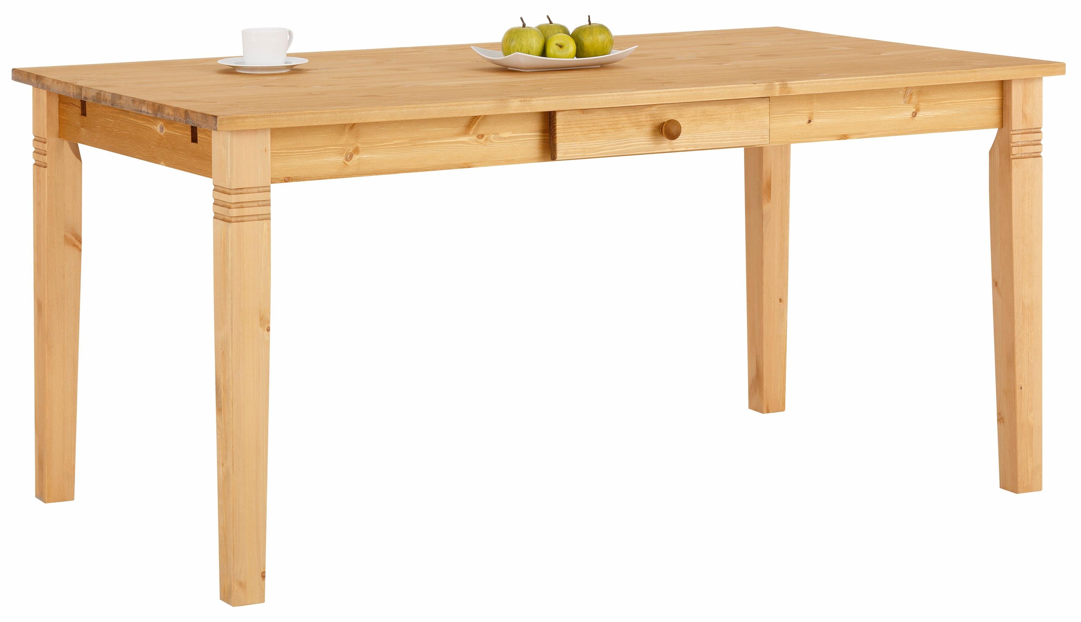 Home affaire Eettafel Danuta keuze met lade, van massief grenen, fsc®-gecertificeerd