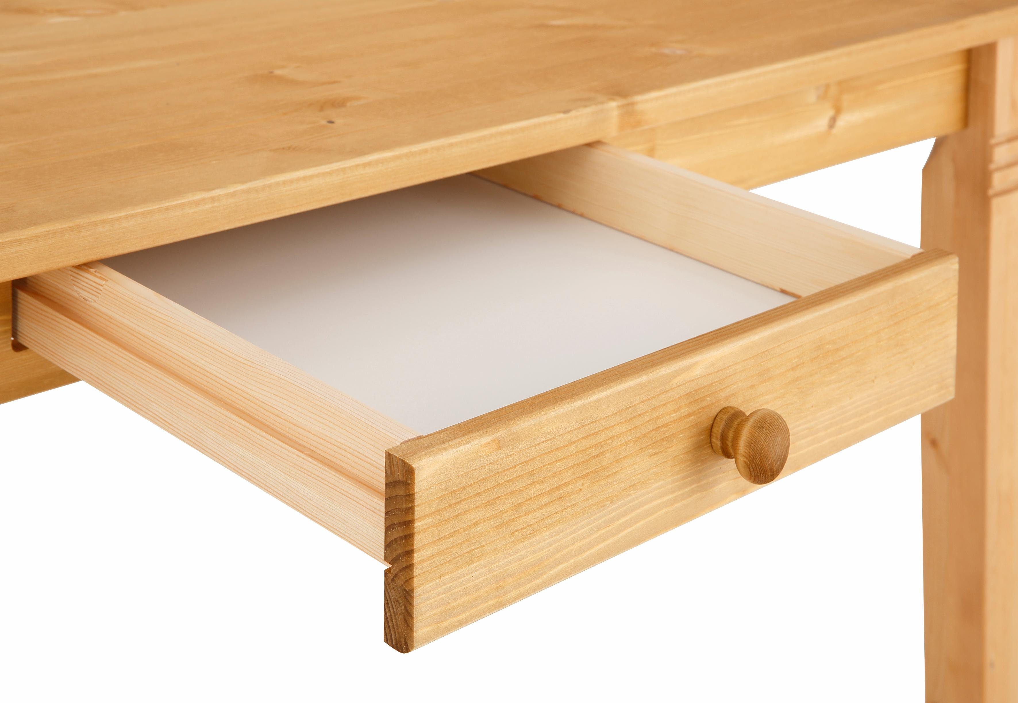 Home affaire Eettafel Danuta keuze met lade, van massief grenen, fsc®-gecertificeerd