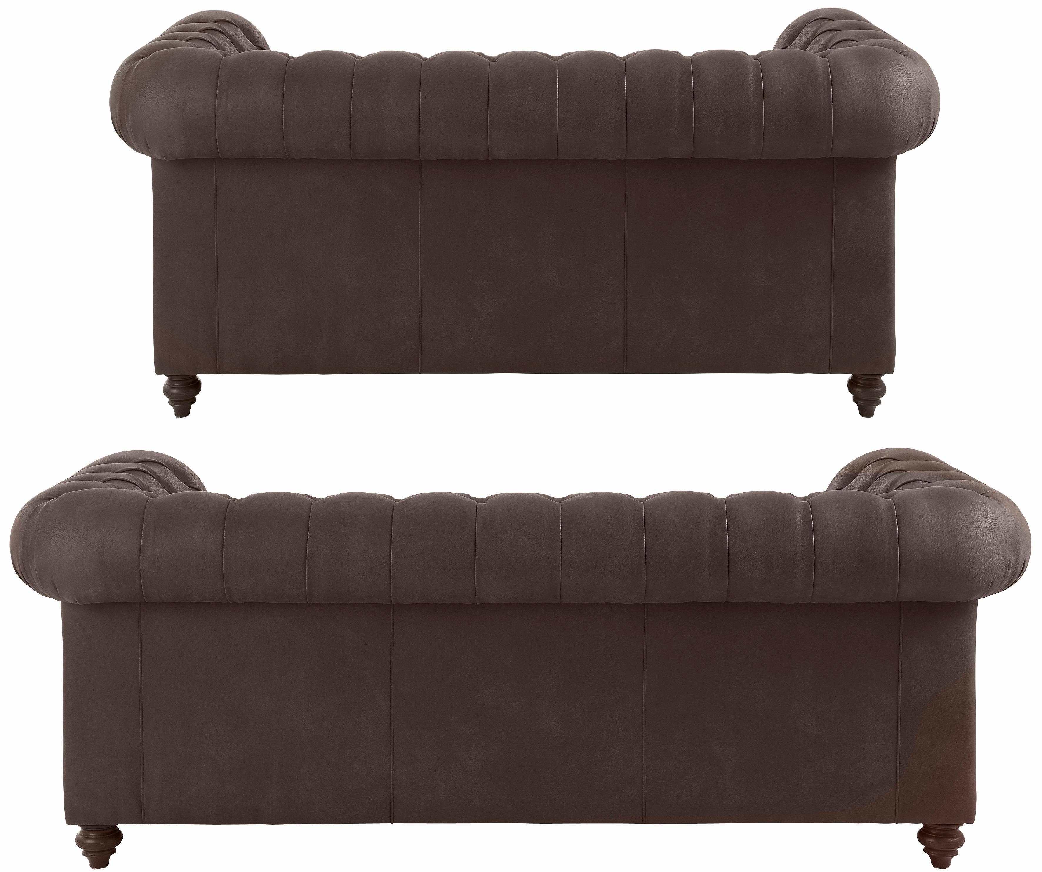 Home affaire Zithoek CHESTERFIELD hoogwaardige knoopdetails, bestaande uit 2- en 3-zitsbank (2-delig)