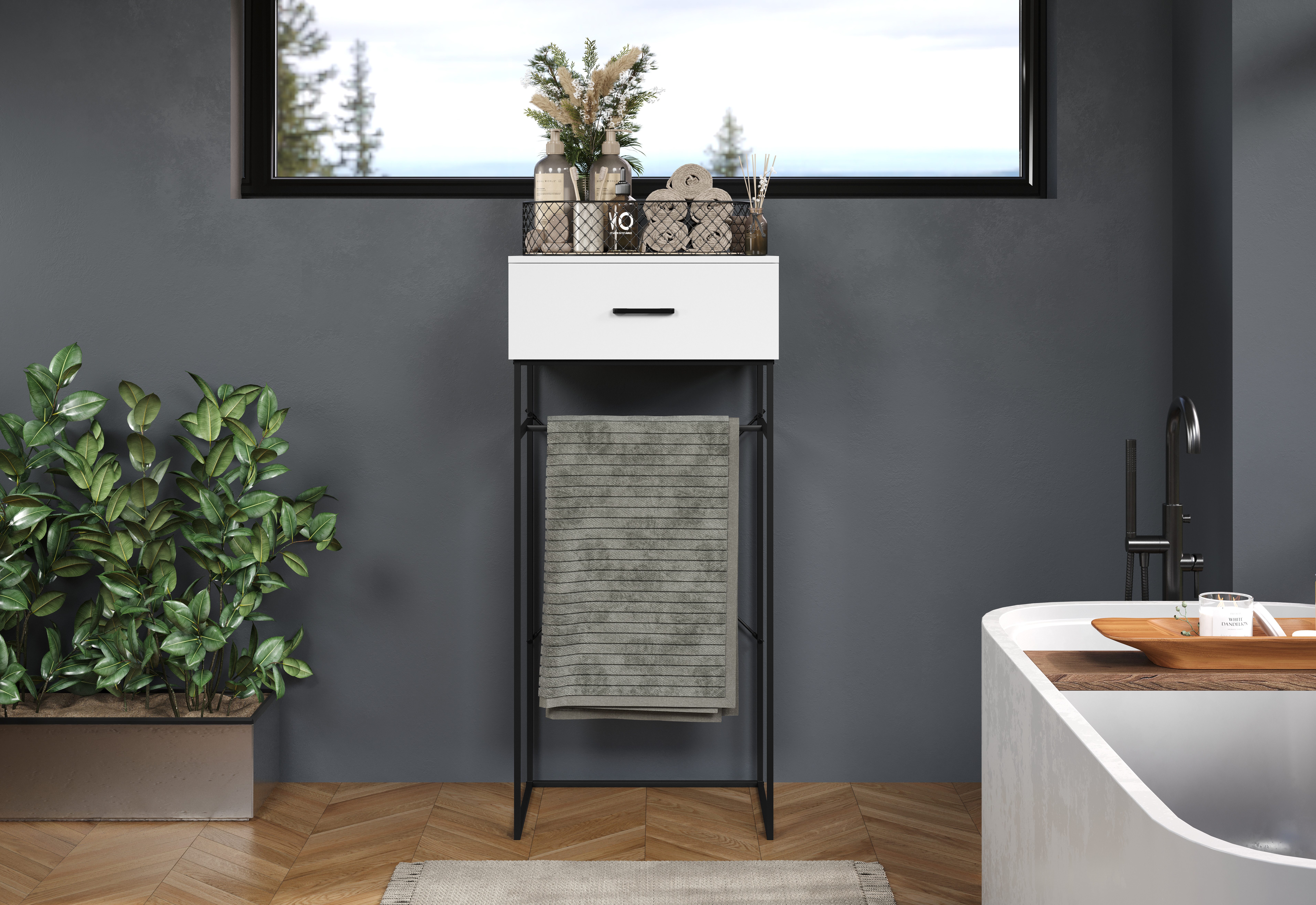INOSIGN Bijzettafel Sterling Console tafel met lade en geïntegreerde ophangbeugel - 60/48/132 cm (1 stuk)