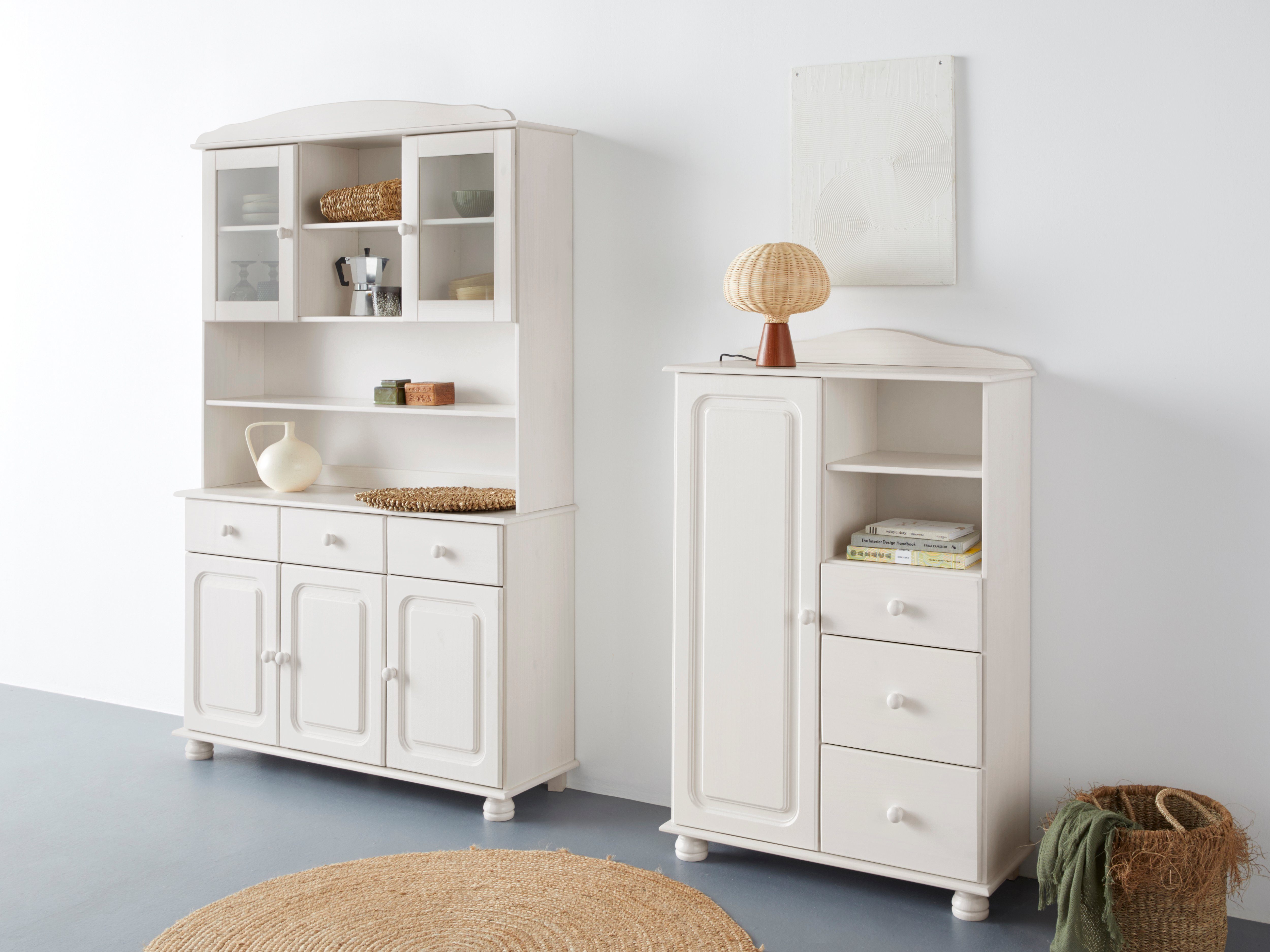 Home affaire Highboard Mette Opbergkast met 3 lades en verstelbare planken