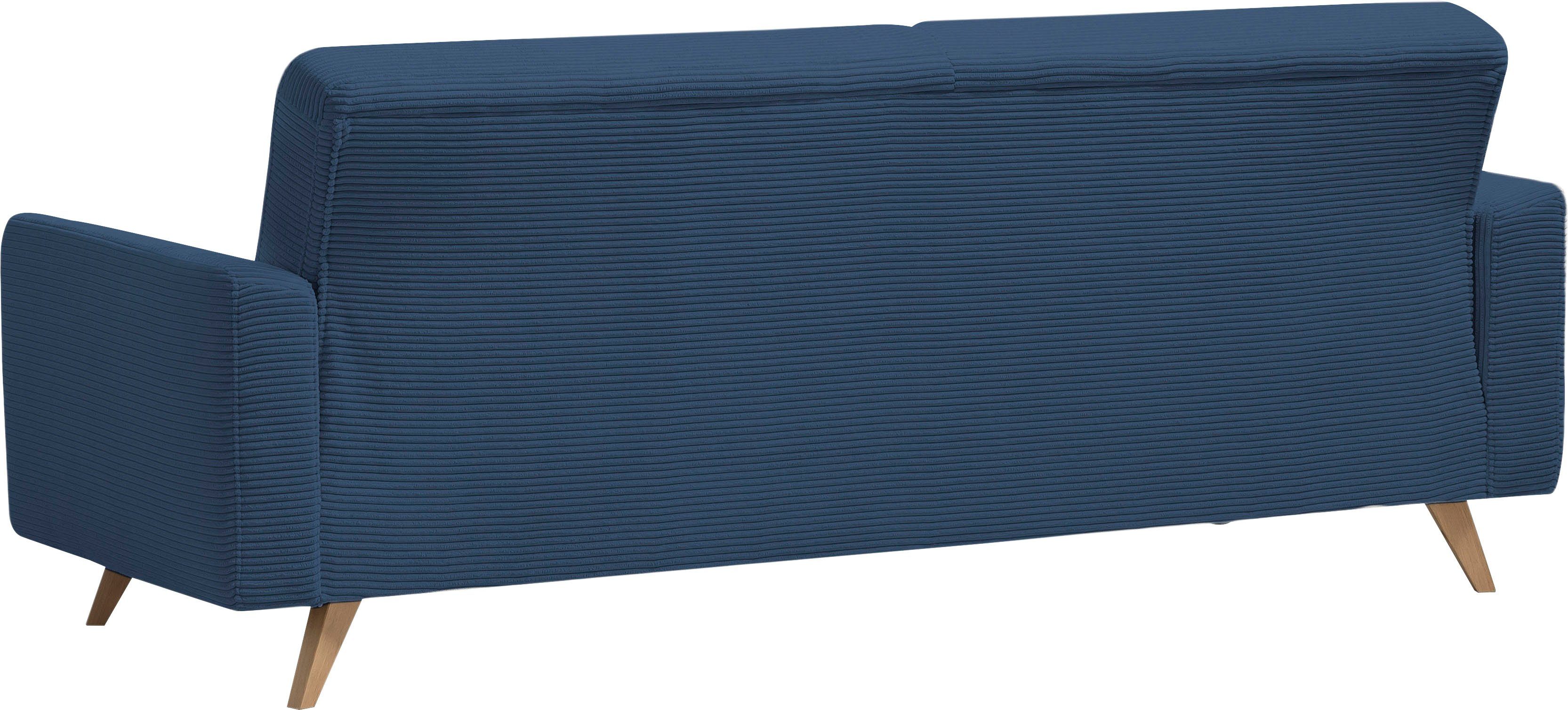 exxpo - sofa fashion 3-zitsbank Samso, elegant en comfortabel, actuele cord bekleding, kantelbank