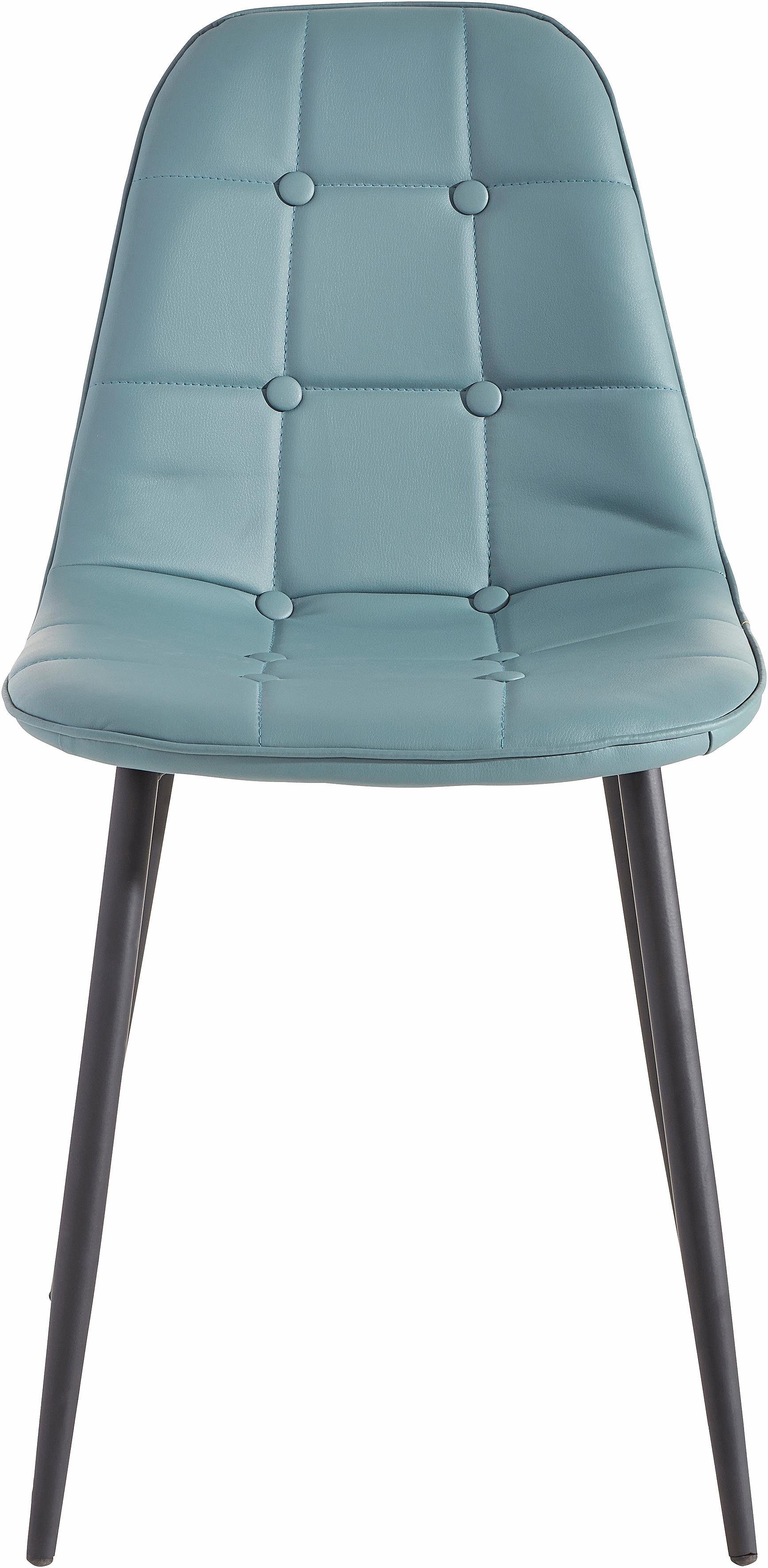 INOSIGN Eethoek Sabine + Luna Eettafel, breedte 120 cm en 4 eetkamerstoelen, overtrekstof in imitatieleer (set, 5-delig)