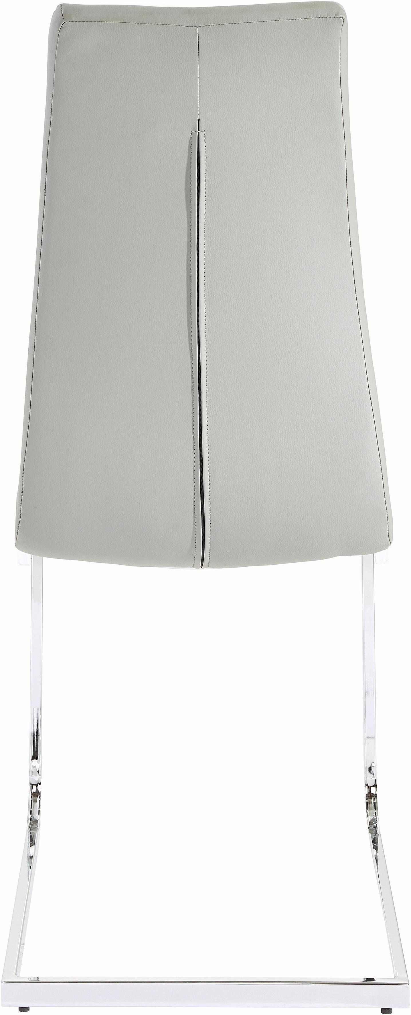 INOSIGN Vrijdragende stoel Lola set van 2 of 4, bekleding van imitatieleer of fluweelstof, chroom metalen frame (set)