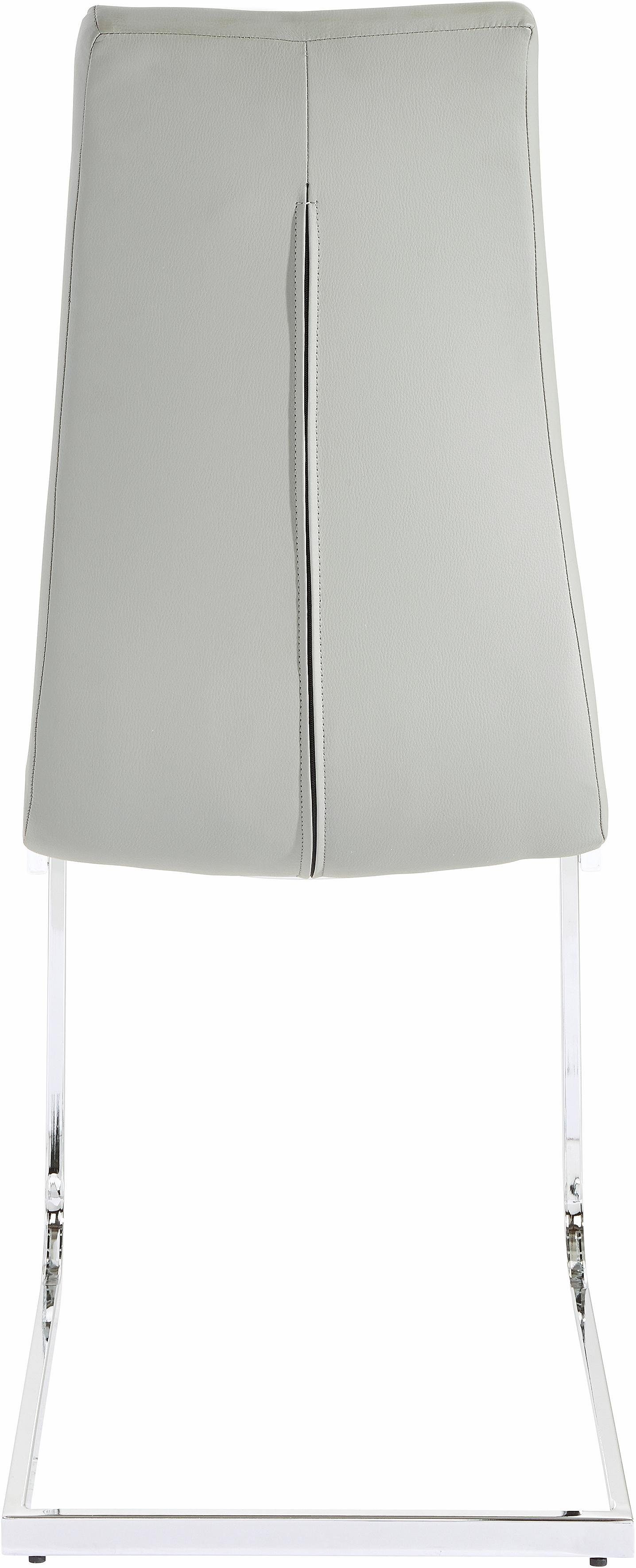 INOSIGN Vrijdragende stoel Lola set van 2 of 4, bekleding van imitatieleer of fluweelstof, chroom metalen frame (set)