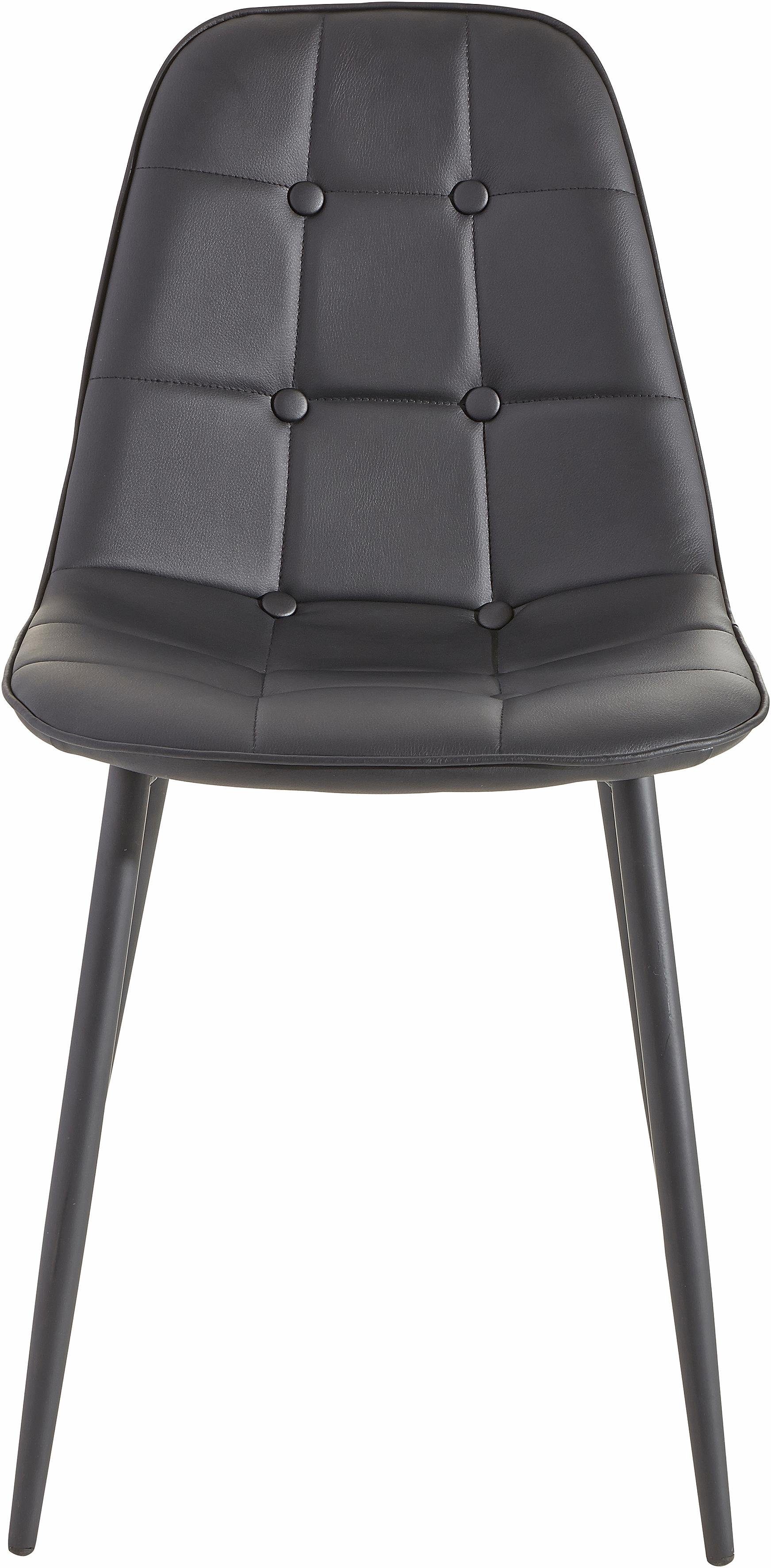 INOSIGN Eethoek Sabine + Luna Eettafel, breedte 160 cm en 4 eetkamerstoelen, overtrekstof in imitatieleer (set, 5-delig)