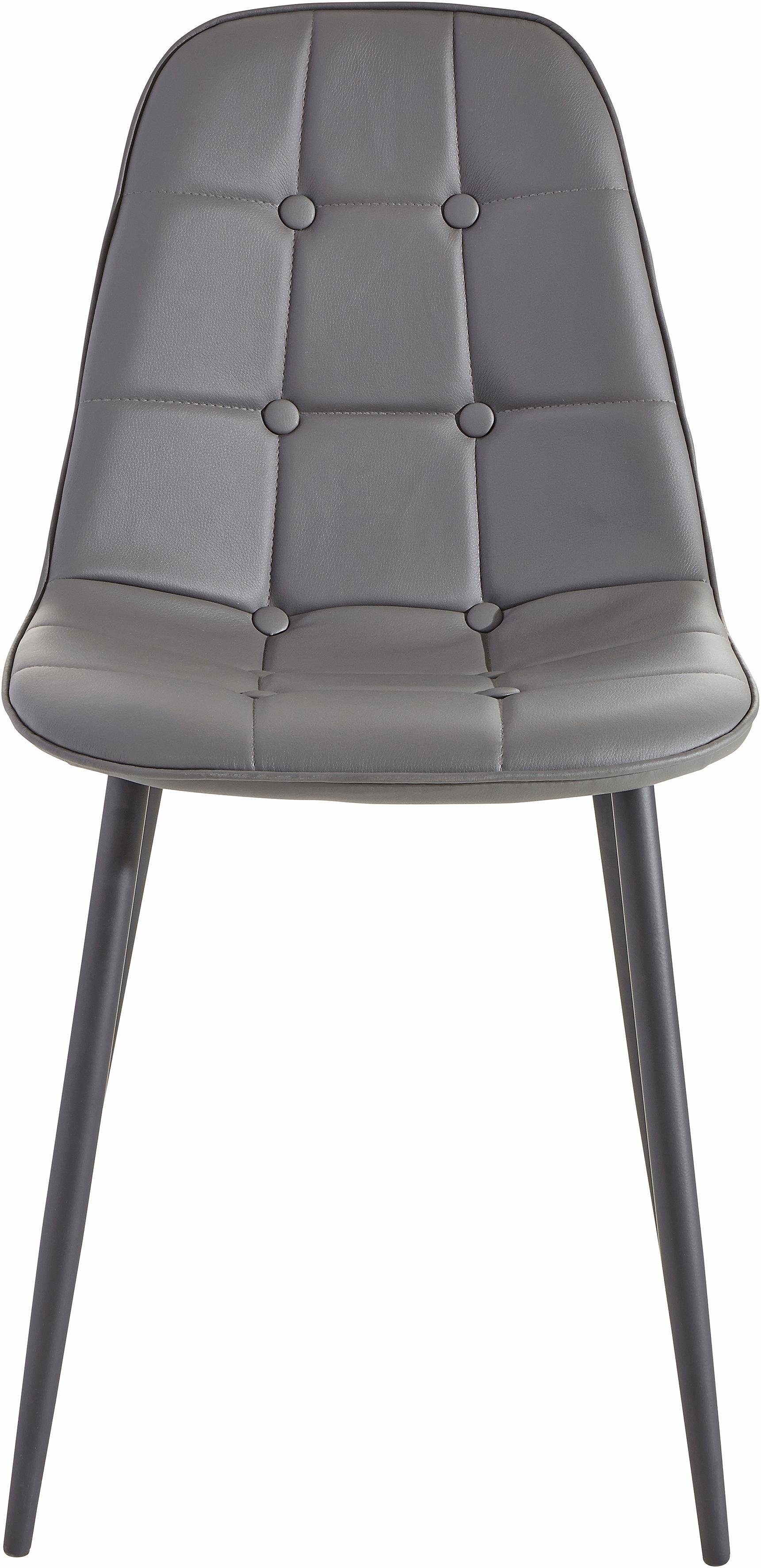 INOSIGN Eethoek Sabine + Luna Eettafel, breedte 120 cm en 4 eetkamerstoelen, overtrekstof in imitatieleer (set, 5-delig)