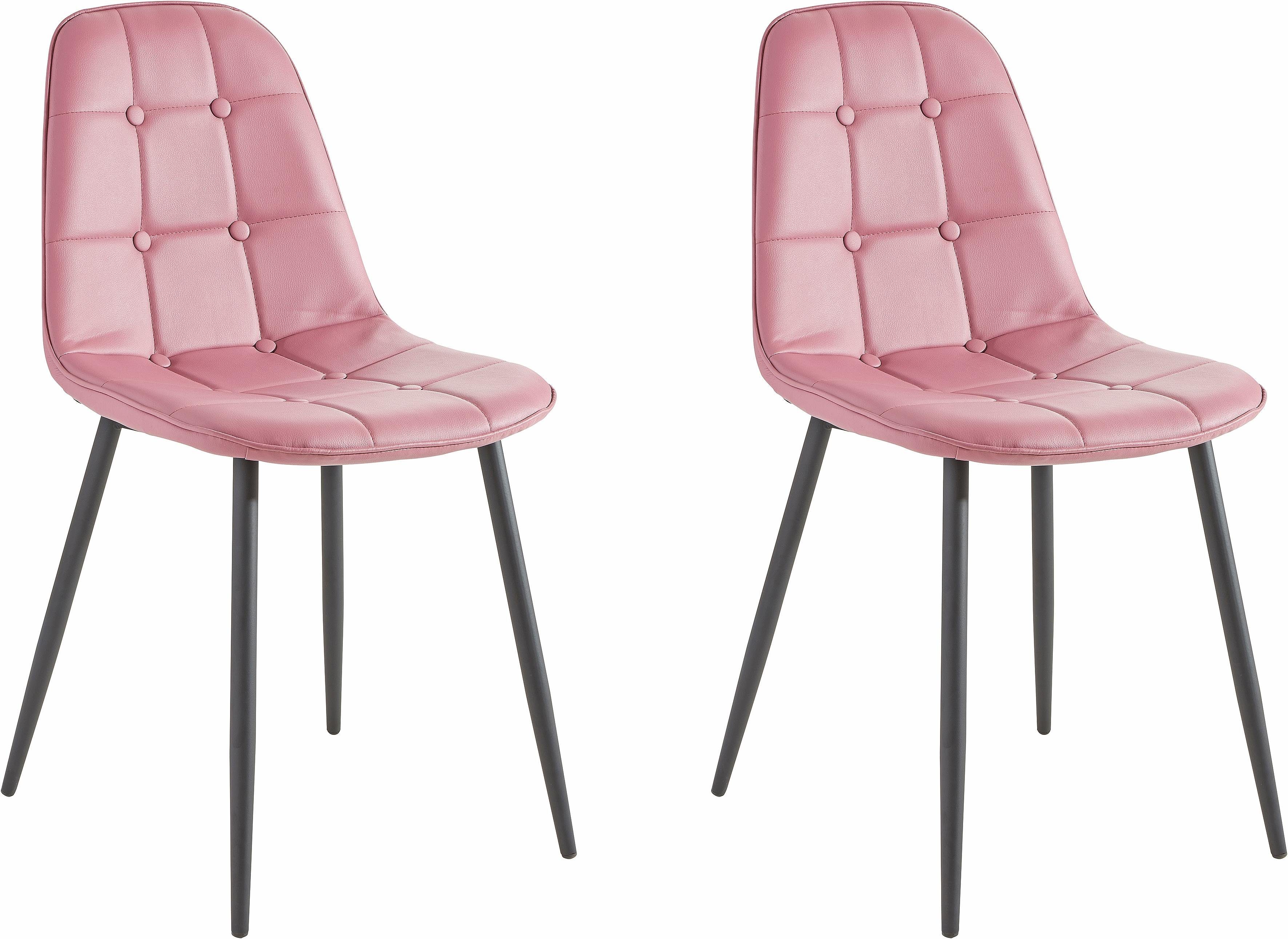 INOSIGN Eethoek Sabine + Luna Eettafel, breedte 160 cm en 4 eetkamerstoelen, overtrekstof in imitatieleer (set, 5-delig)