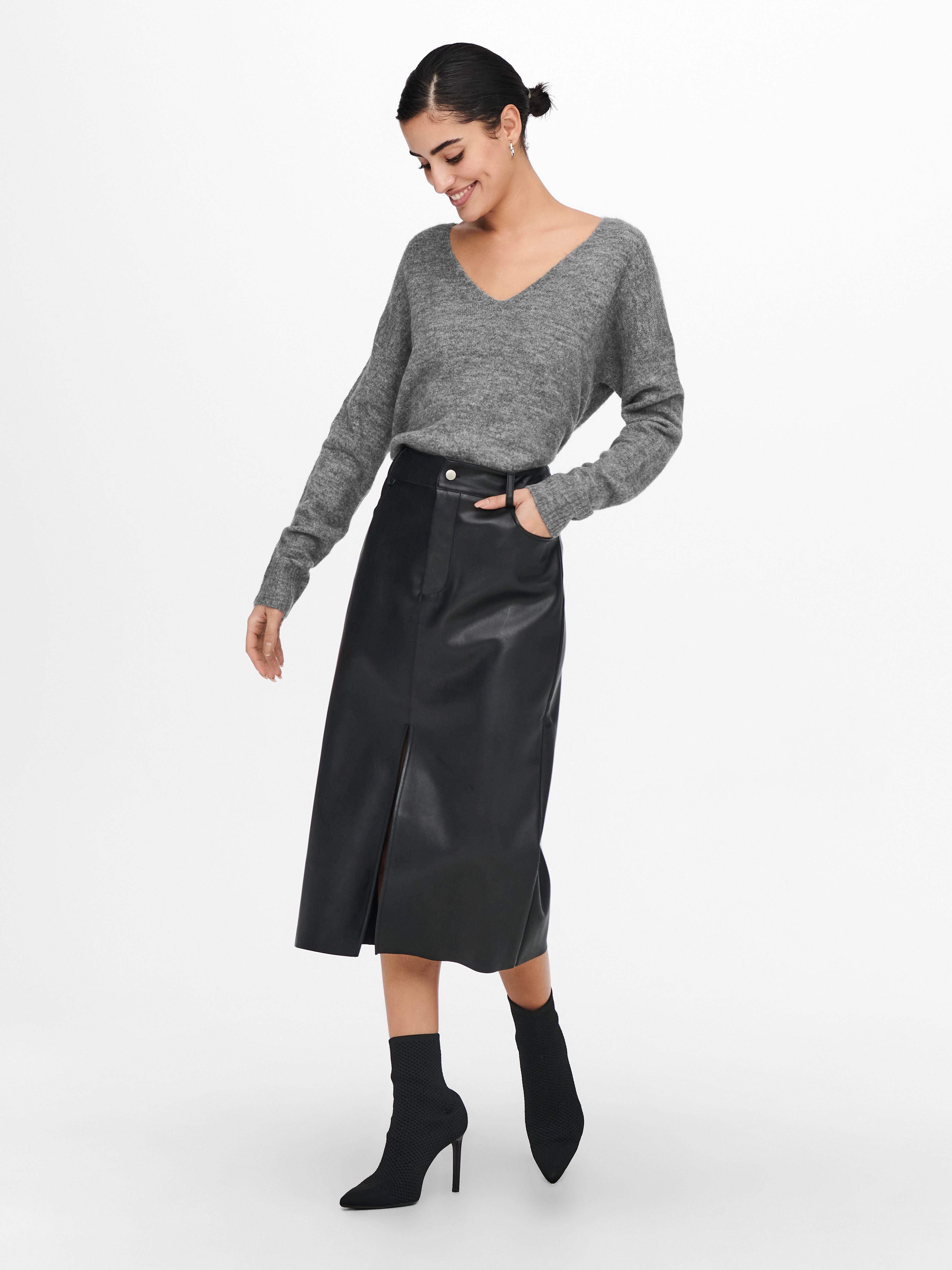 JDY Trui met V-hals JDYELANORA L/S V-NECK PULLO. KNT NOOS