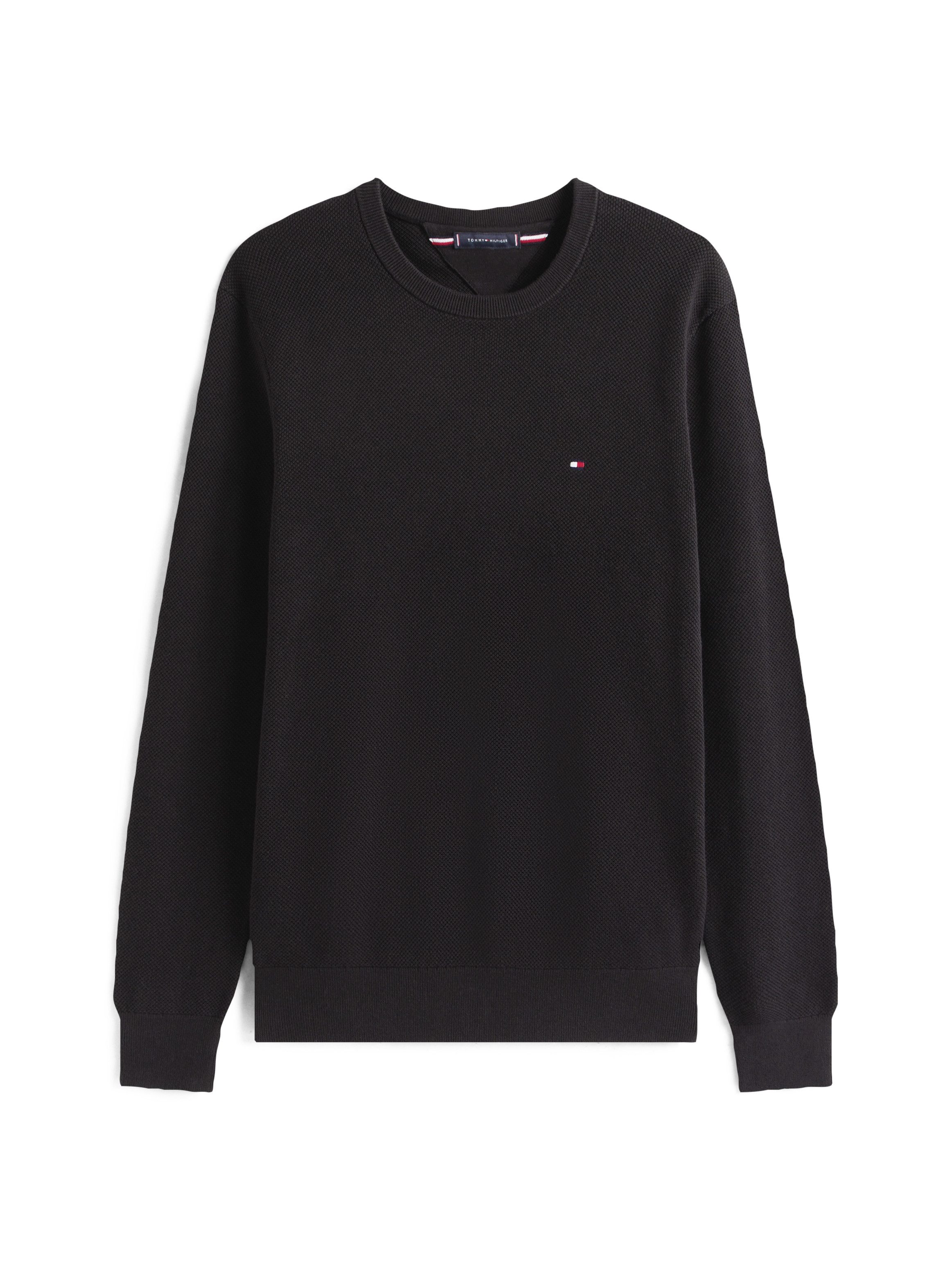 Tommy Hilfiger Trui met ronde hals met een fijne structuur