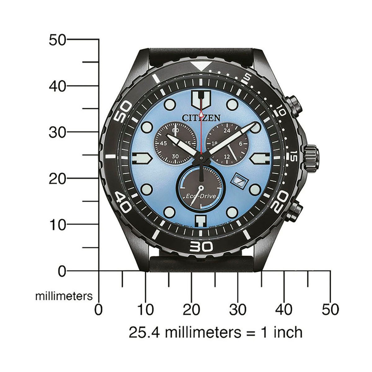 Citizen Chronograaf AT2560-84L Polshorloge, herenhorloge, solar, stopwatchfunctie, roestvrijstalen band