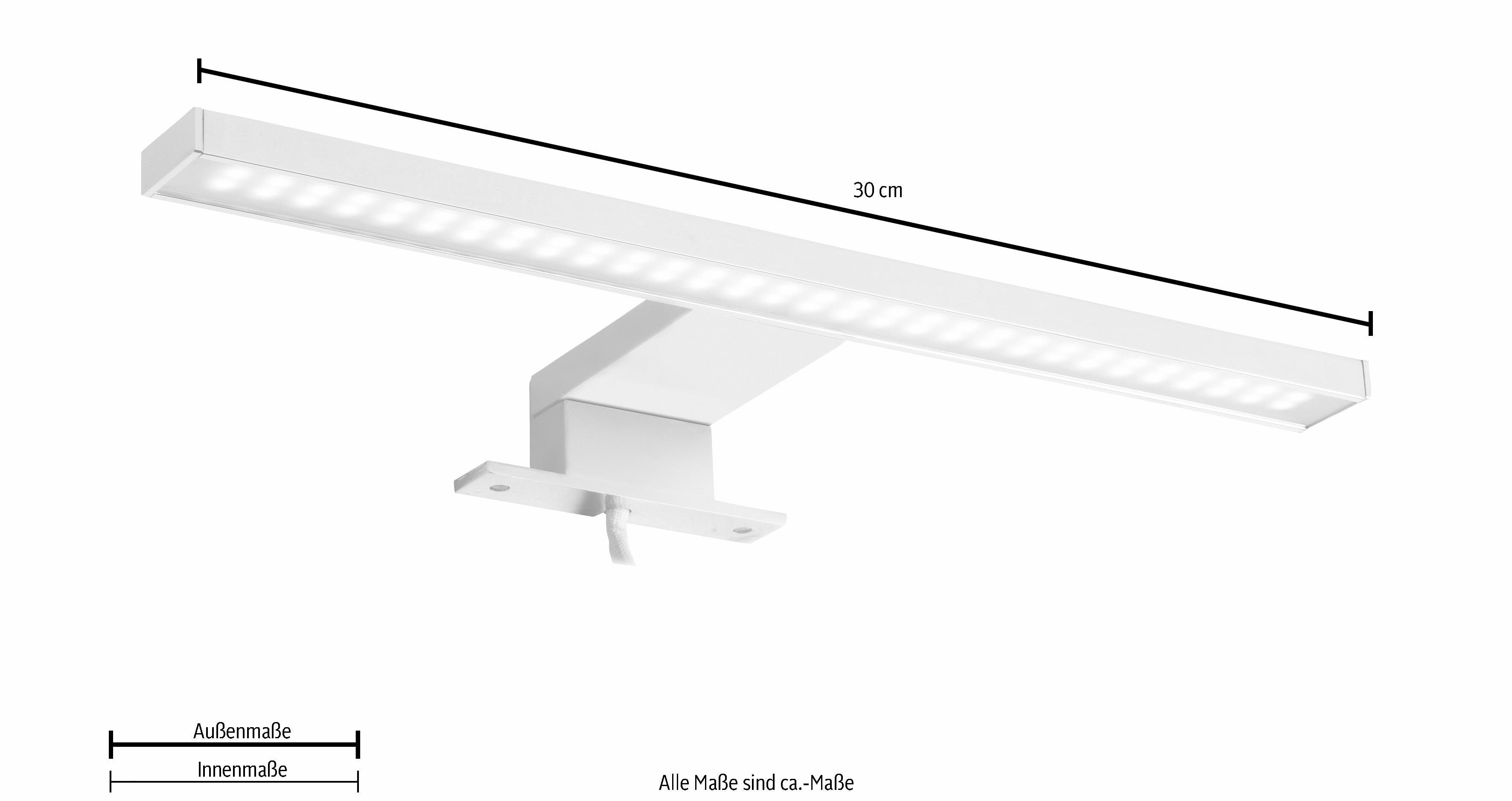 trendteam Led-spiegellamp Lengte 30 cm - LED badkamer opbouwlamp met koud licht - Met multibox