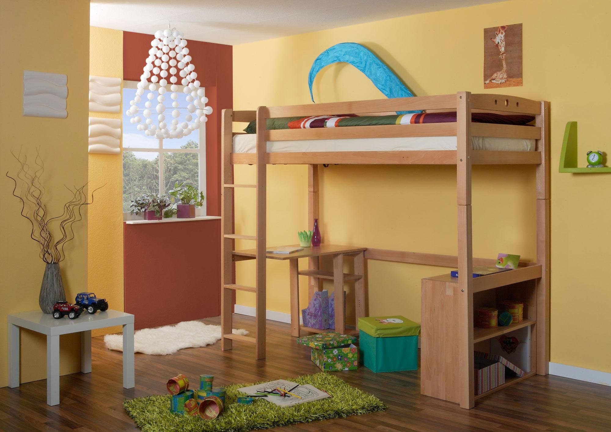 Ticaa Hoogslaper Tolly met rolbodem, beuken hoogslapers beige