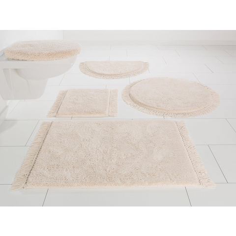 Badmat, 3-dlg. set voor hangend toilet, HOME AFFAIRE COLLECTION, »Finca«, bio-katoen, hoogte 16 mm