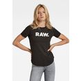 g-star raw shirt met ronde hals raw. slim met logo raw grafische print voor zwart