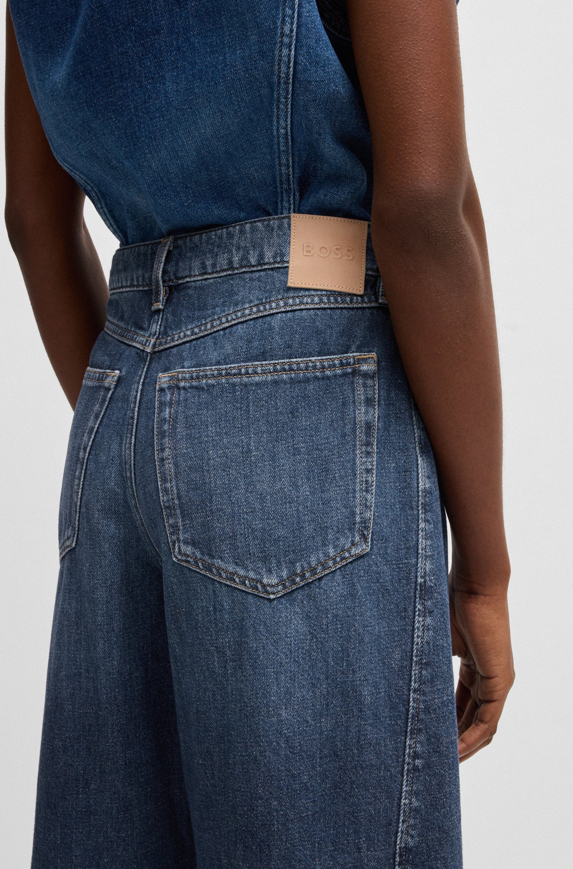 Boss Orange Wijde jeans Baloon High Rise Premium Damesmode (BOSS ORANGE DENIM)