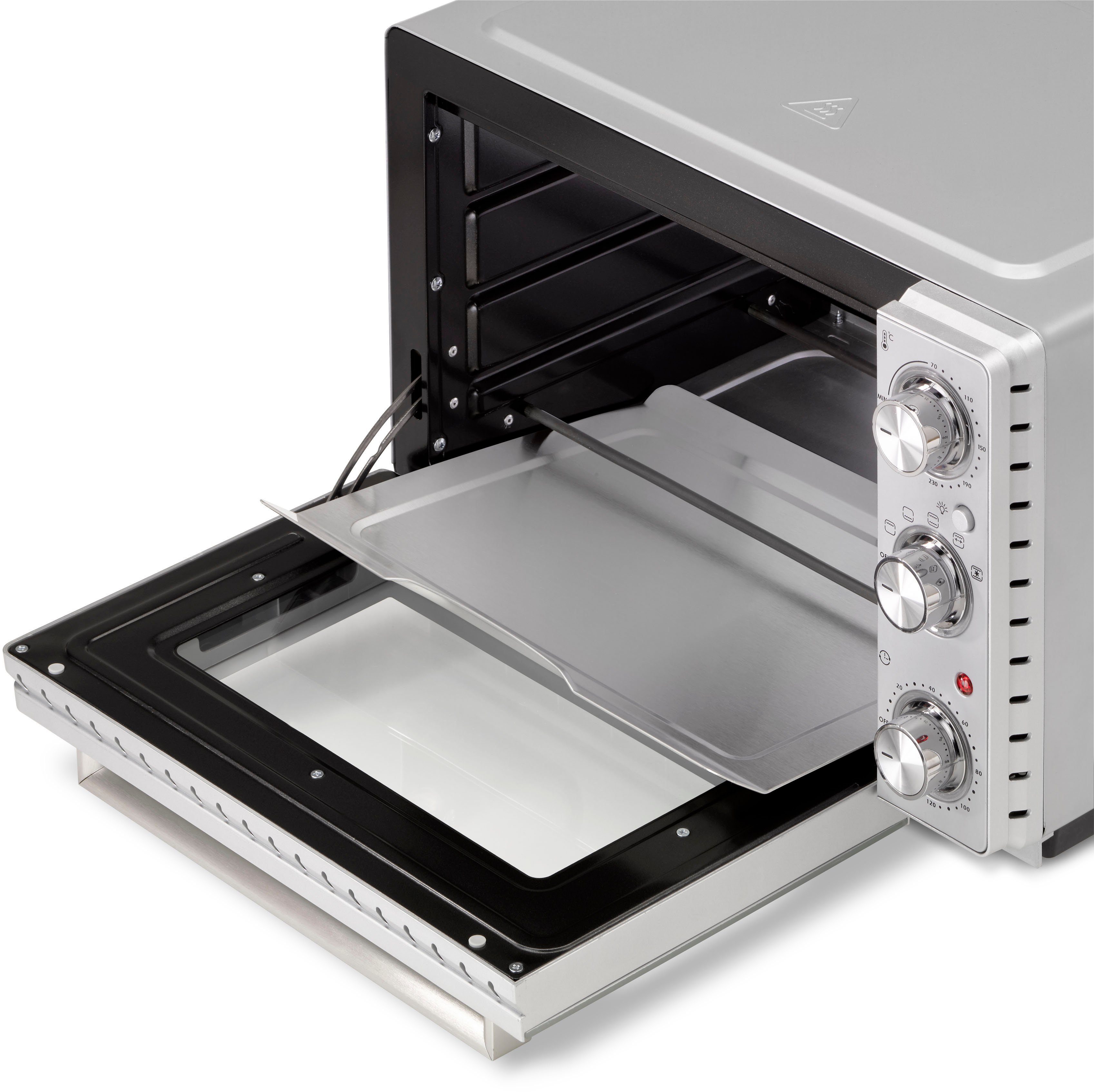 Caso Mini-oven TO 26 SilverStyle met roterend draaispit