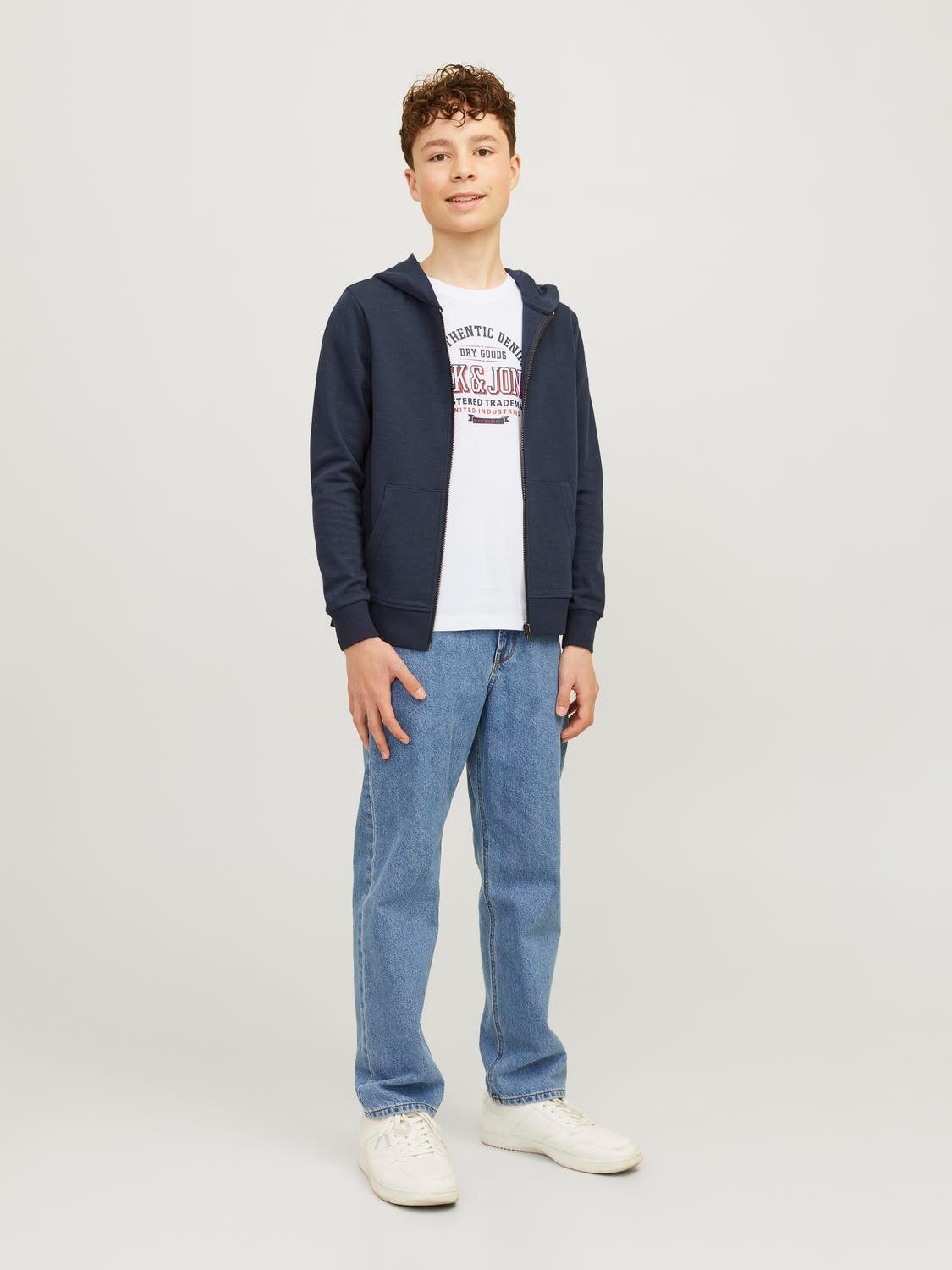 Jack & Jones Junior Shirt met ronde hals JJELOGO TEE SS O-NECK 2 COL S NOOS JNR