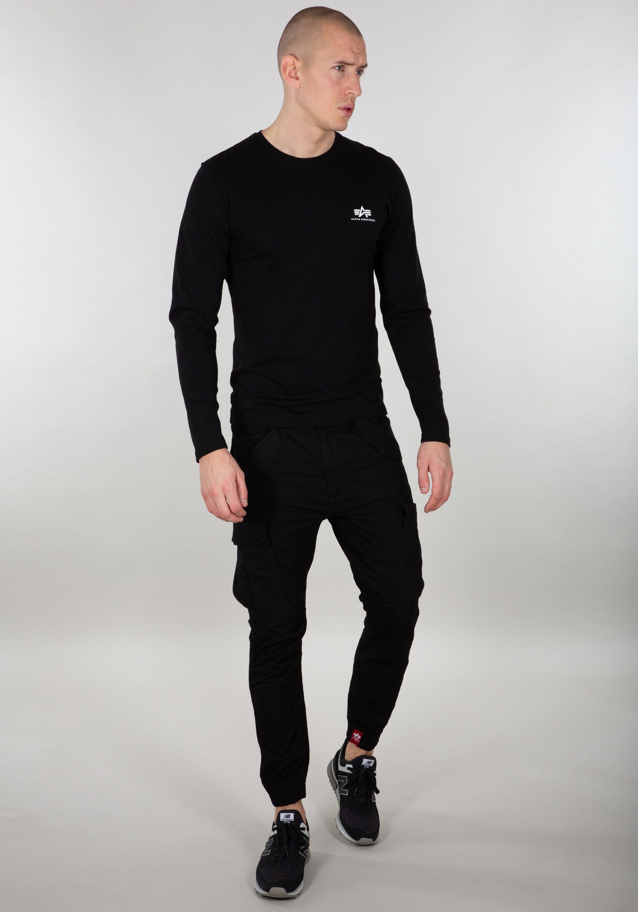 Alpha Industries Longsleeve Alpha Industries Men - Longsleeves Back Print Heavy LS