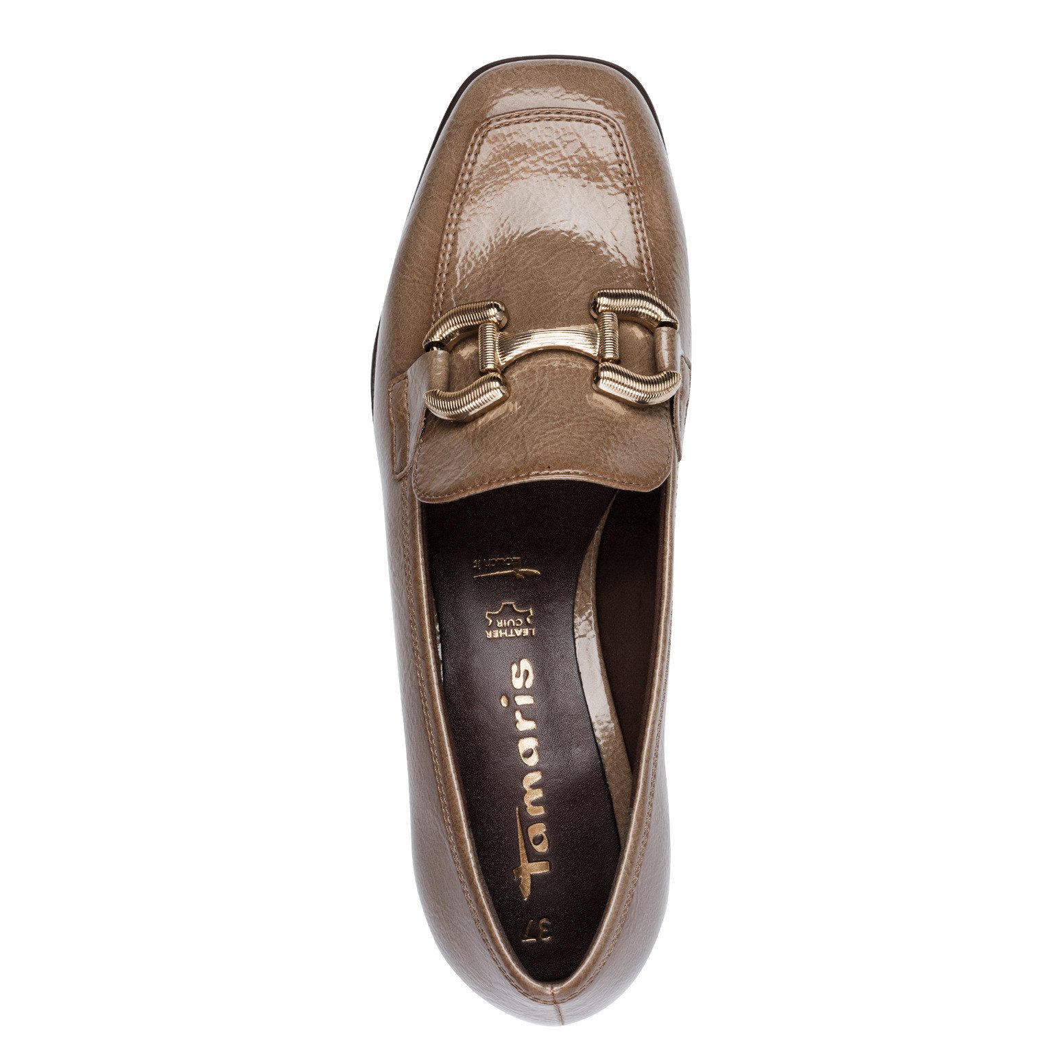 Tamaris Instappers hakken, pumps, lage schoen, instapschoen met modieuze decoratieve gesp