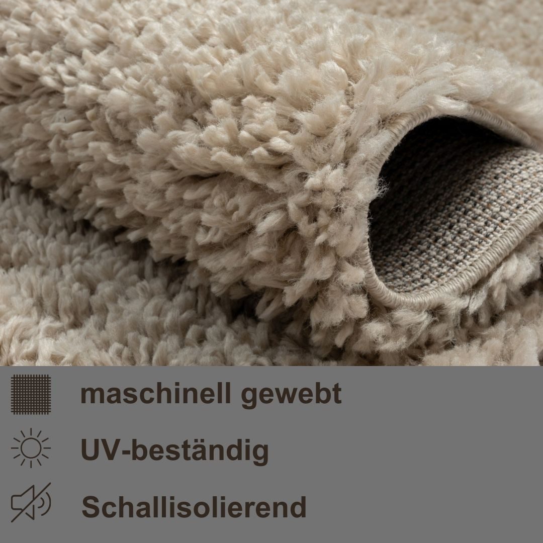 Myflair Möbel & Accessoires Hoogpolig vloerkleed My Shaggy Shaggy, uni-kleuren, licht glanzend, microvezel, extra fluffy