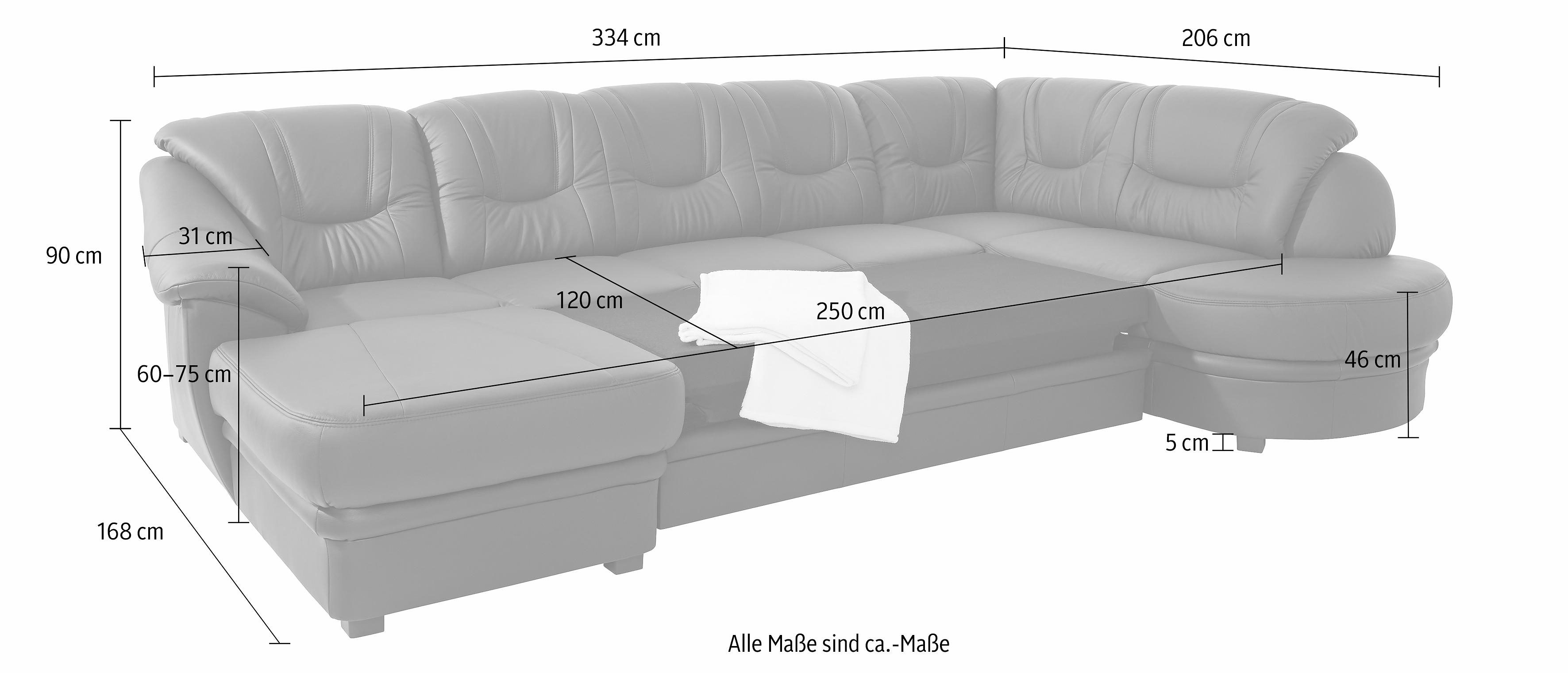 sit&more Zithoek Savoni U-vorm optioneel met slaapfunctie