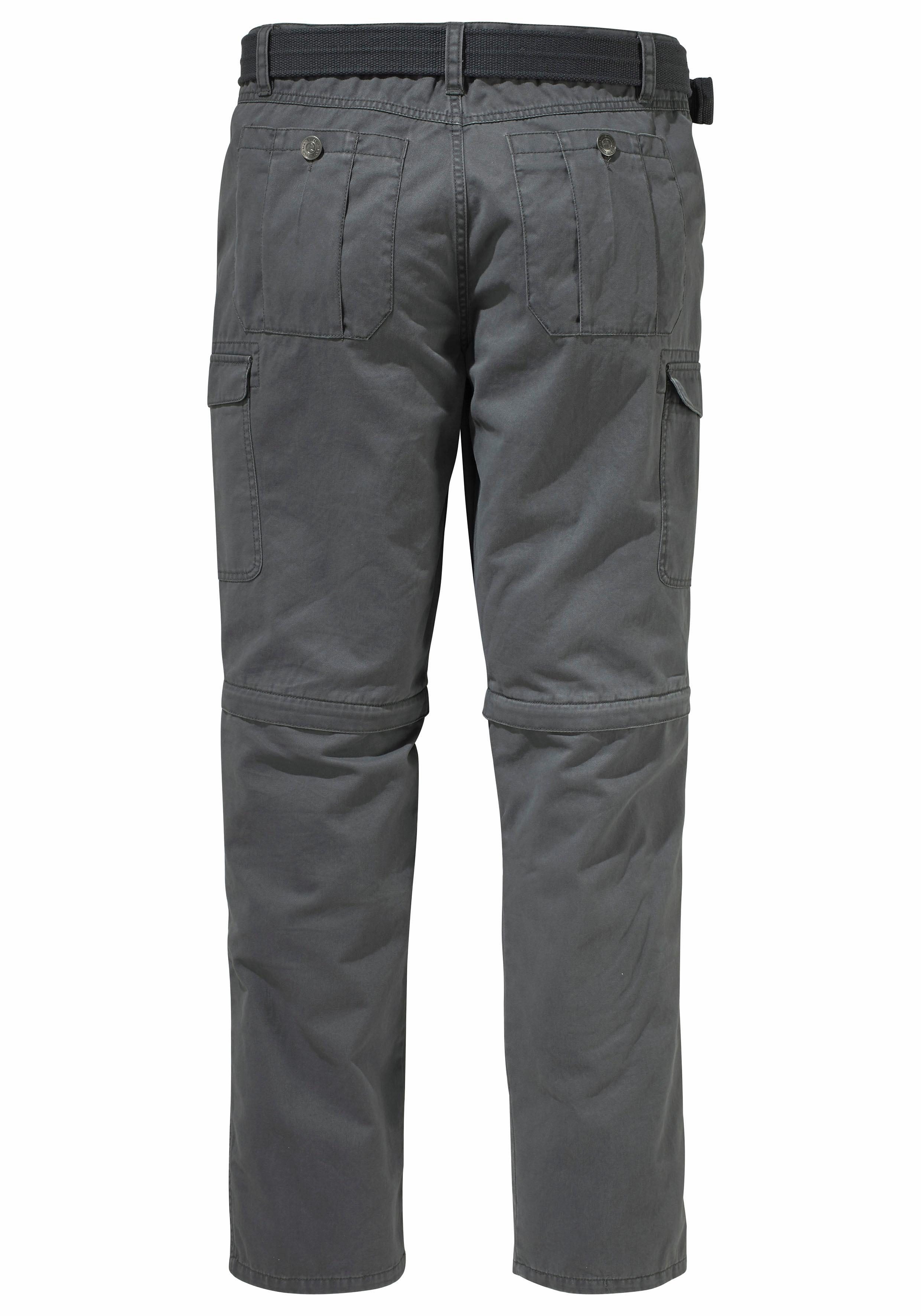 Man's World Cargobroek met zip-offfunctie (set, Met riem)