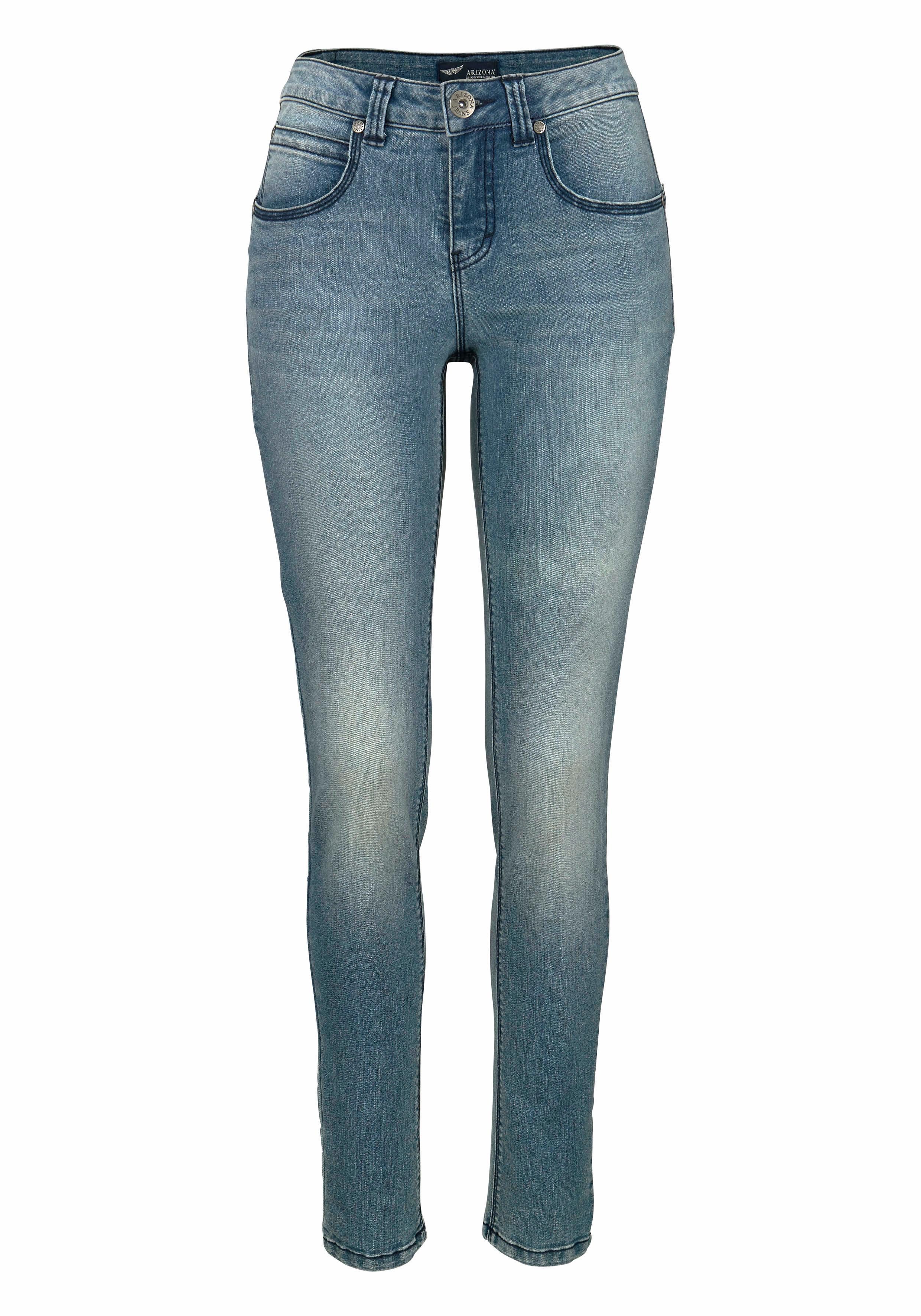 Arizona Skinny fit jeans Shaping skinny pasvorm, normale taille, in stretchkwaliteit, used-look