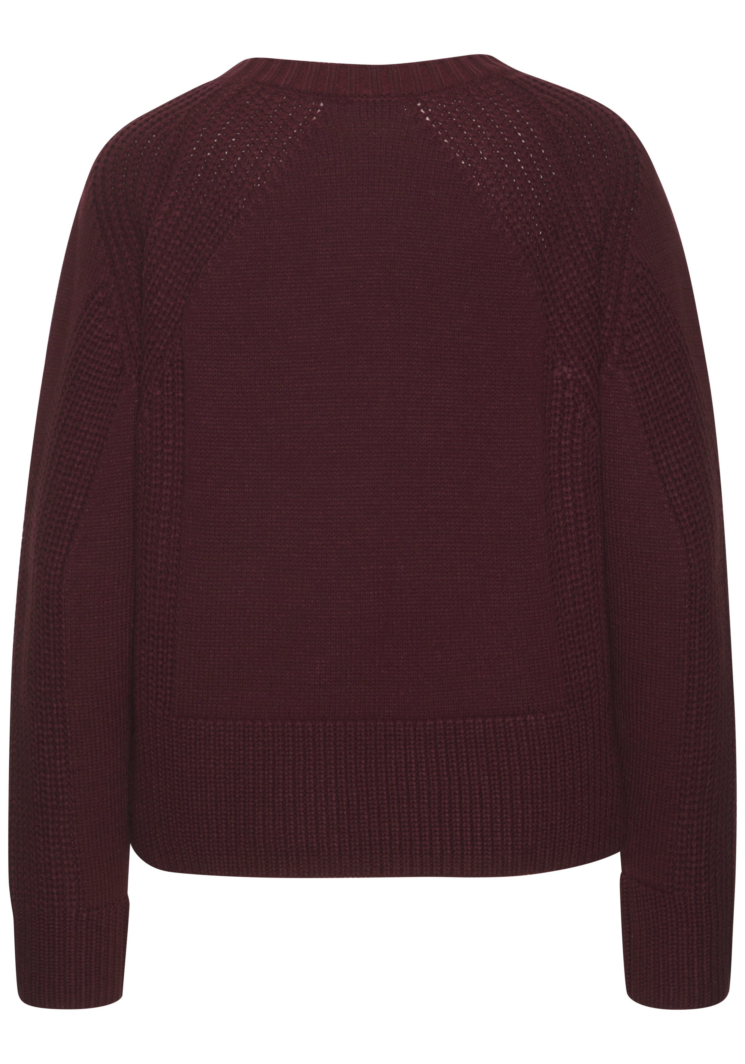 Lascana Gebreide trui met grof brei-details, dames trui met ronde hals