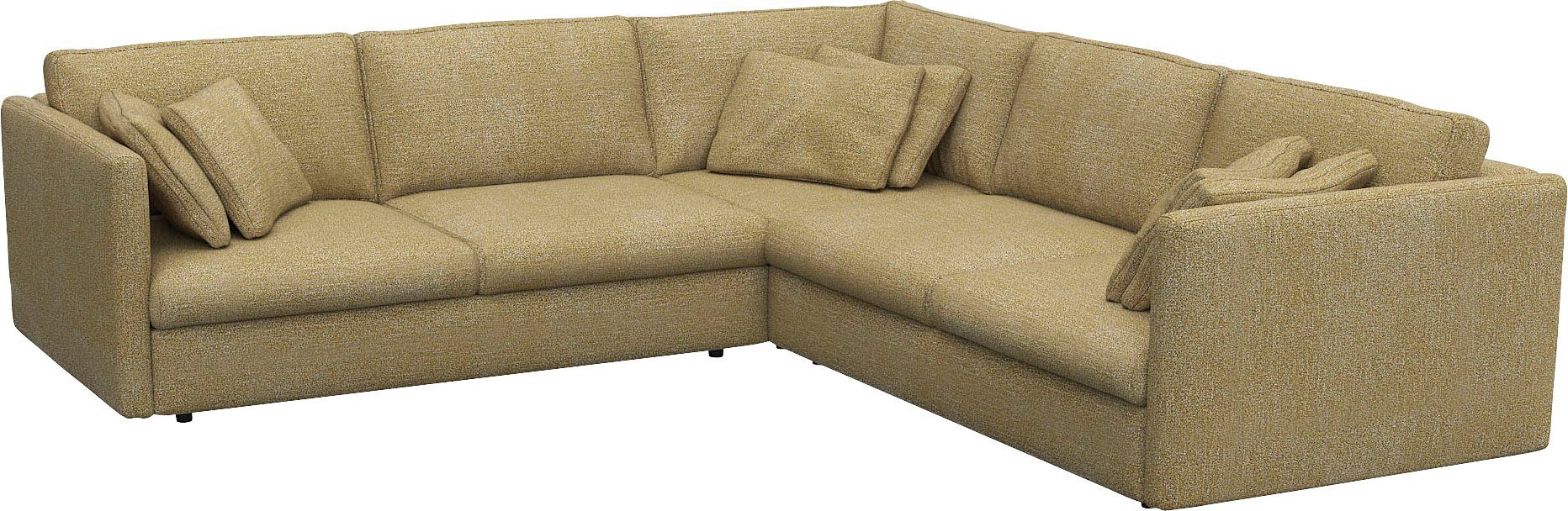 FLEXLUX Hoekbank Lovane gelijkzijdig, comfortabel en comfortabel Zacht en zeer comfortabel, grote zitdiepte op koudschuim, inclusief sierkussen