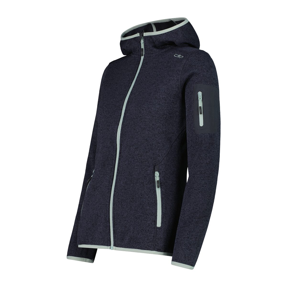 CMP Gebreid fleecejack KNITTED MELANGE HOODY WOMAN HOODY (1 stuk)