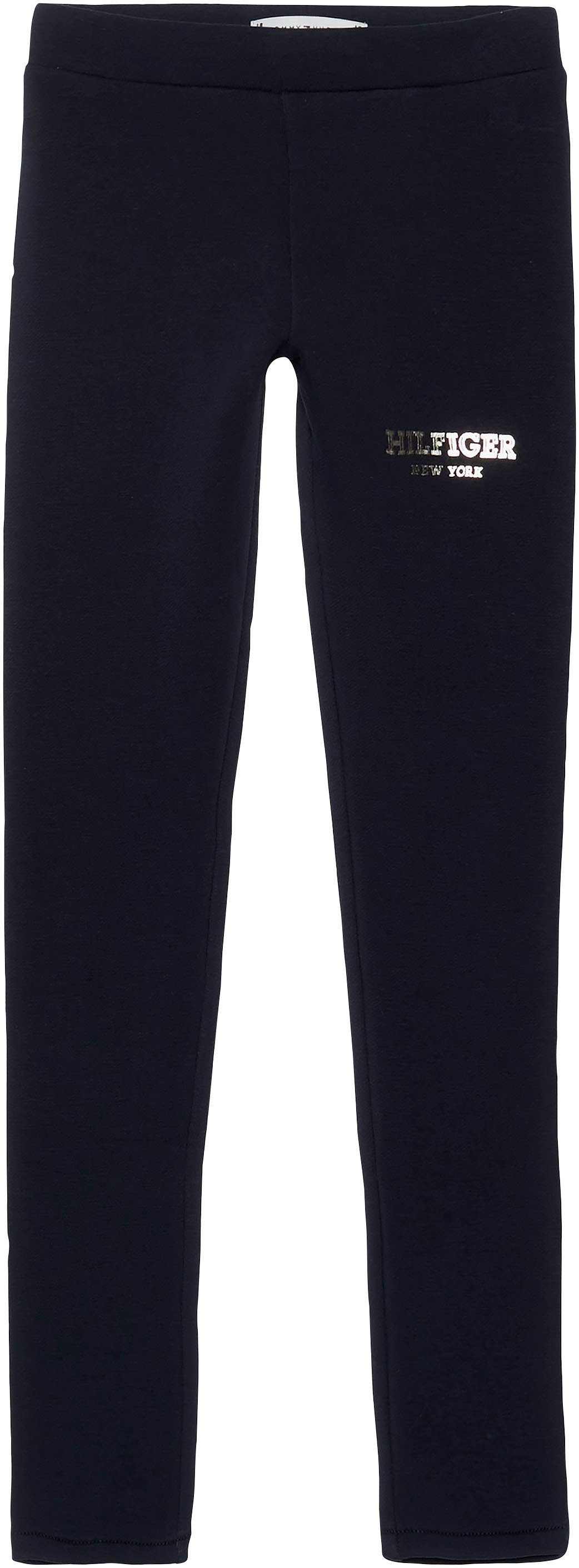 Tommy Hilfiger Legging MONOTYPE LEGGING met zilverkleurige hilfger logo-opdruk