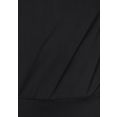 lascana lang shirt met brede tailleband (1-delig) zwart