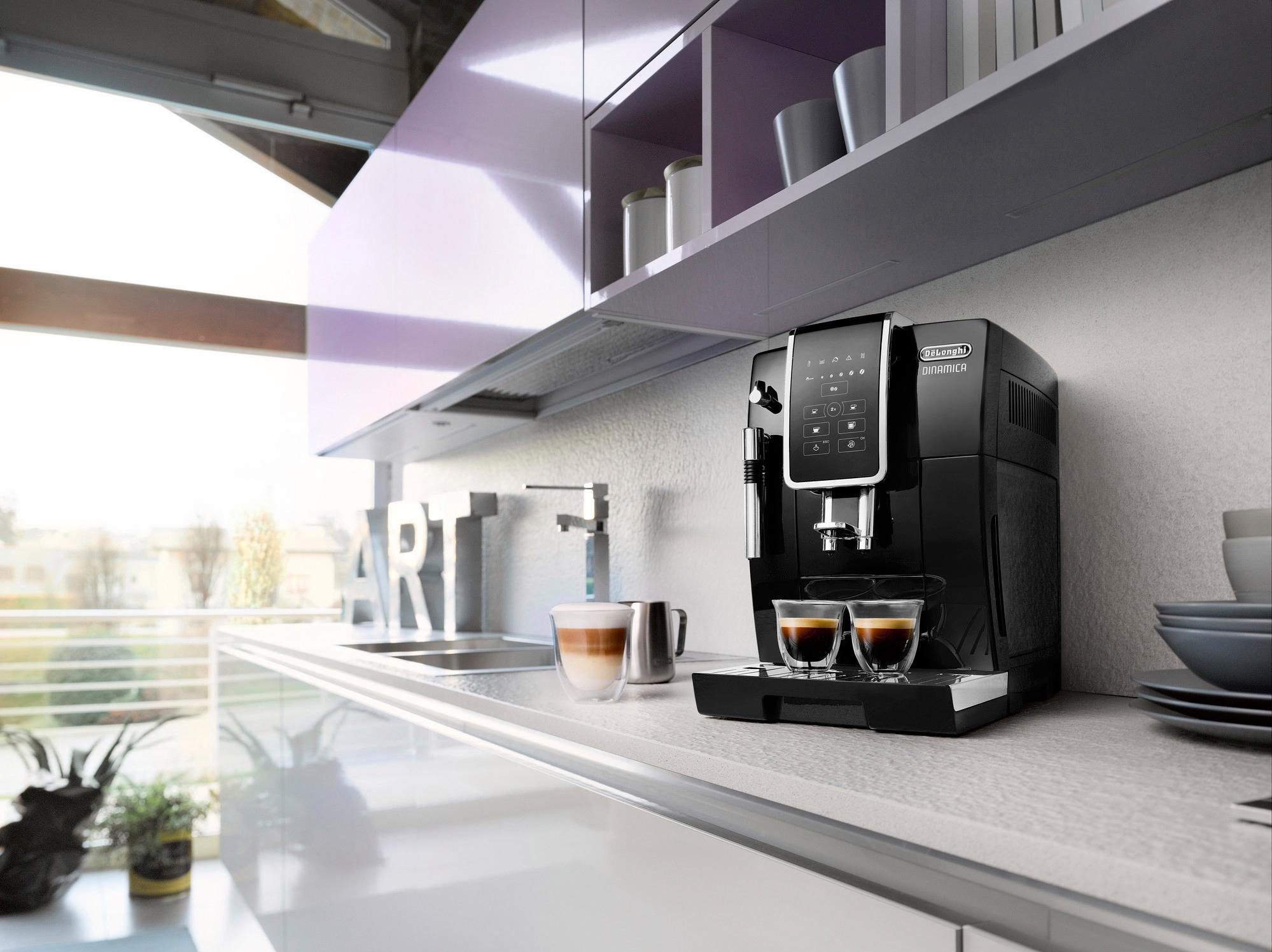 De'Longhi Volautomatisch koffiezetapparaat Dinamica ECAM 358.15.B, Sensor-bedieningspaneel met geïllumineerde snelkeuzetoetsen