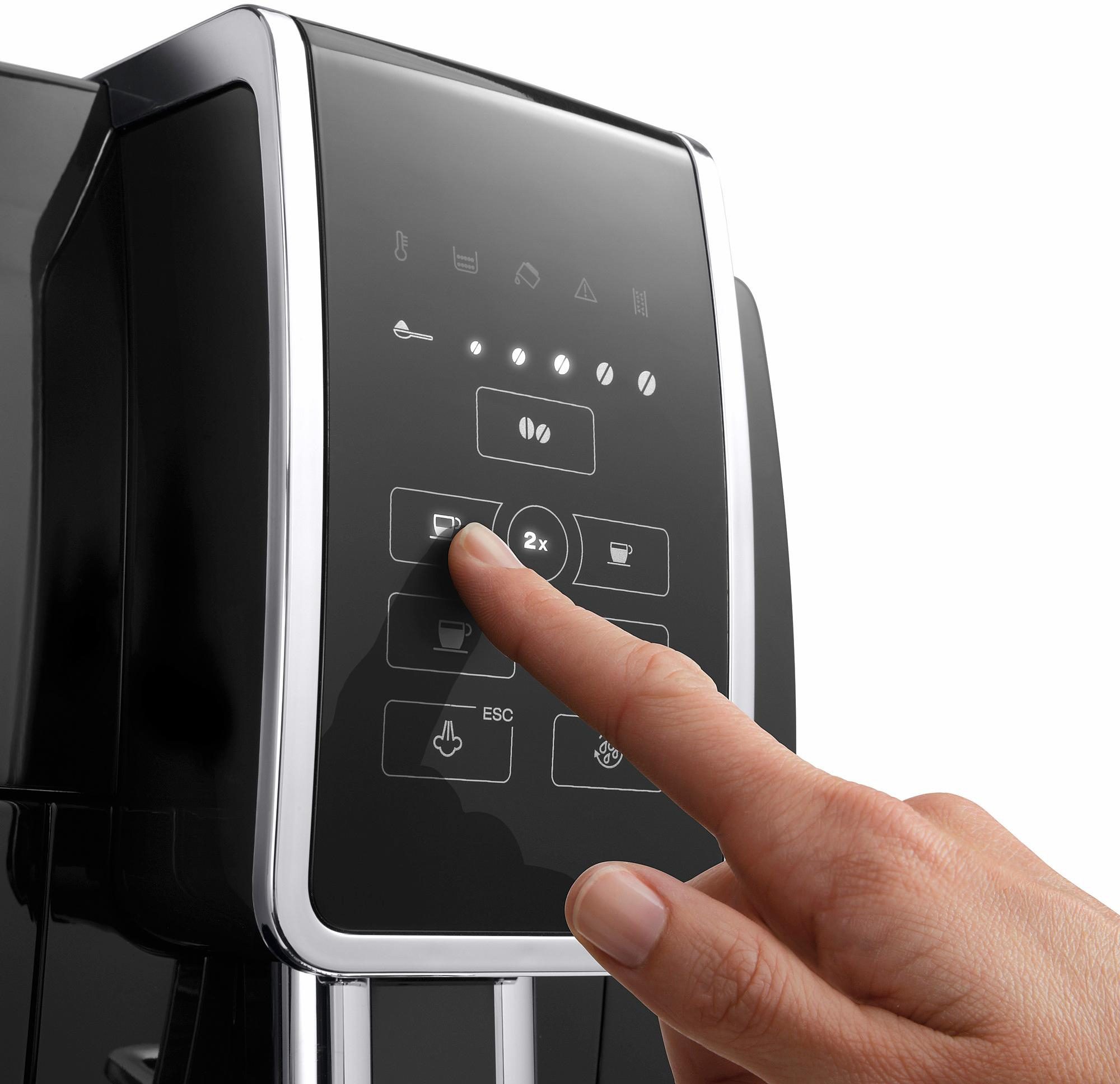 De'Longhi Volautomatisch koffiezetapparaat Dinamica ECAM 358.15.B, Sensor-bedieningspaneel met geïllumineerde snelkeuzetoetsen