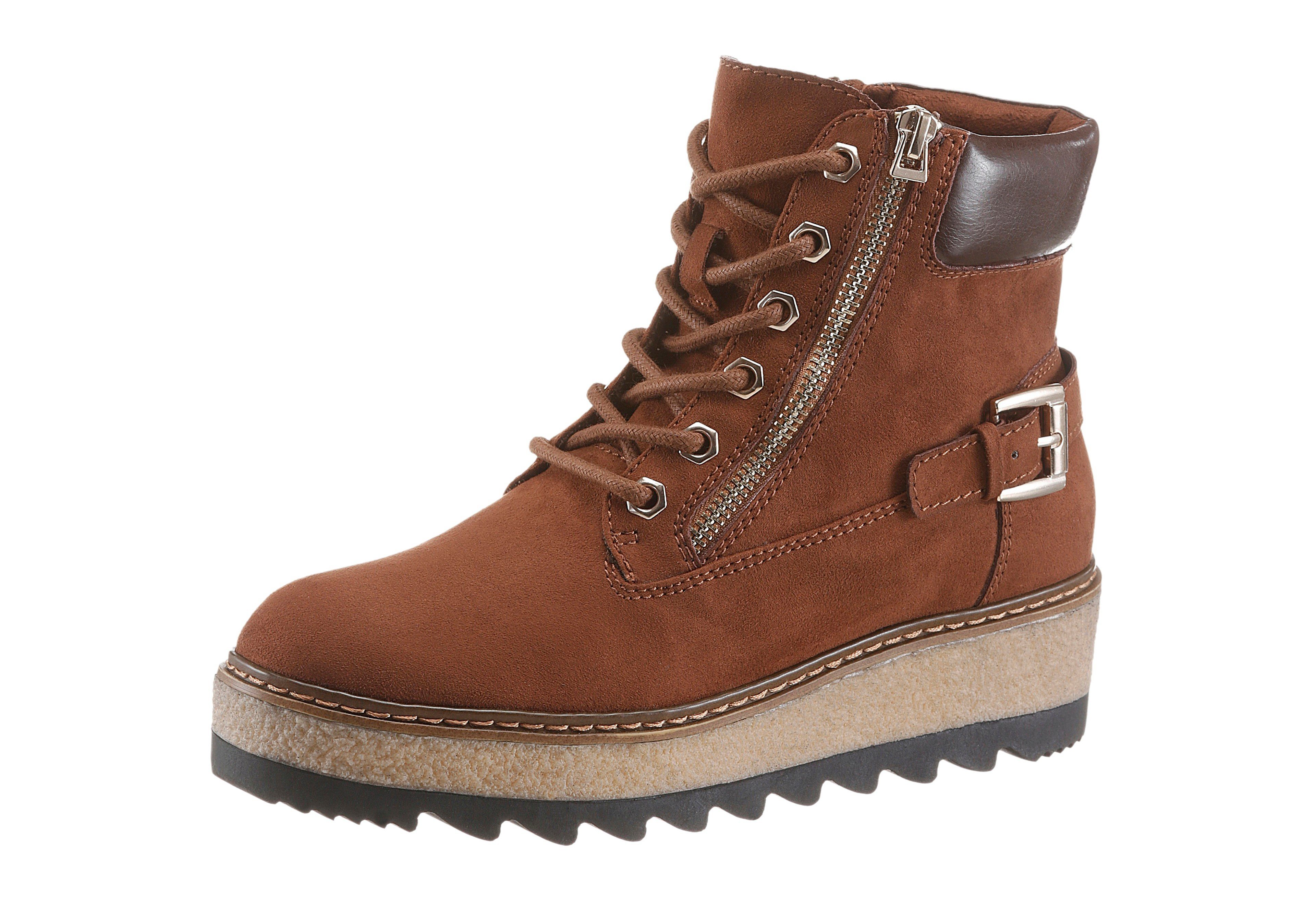 Schoen: TAMARIS hoge veterschoenen