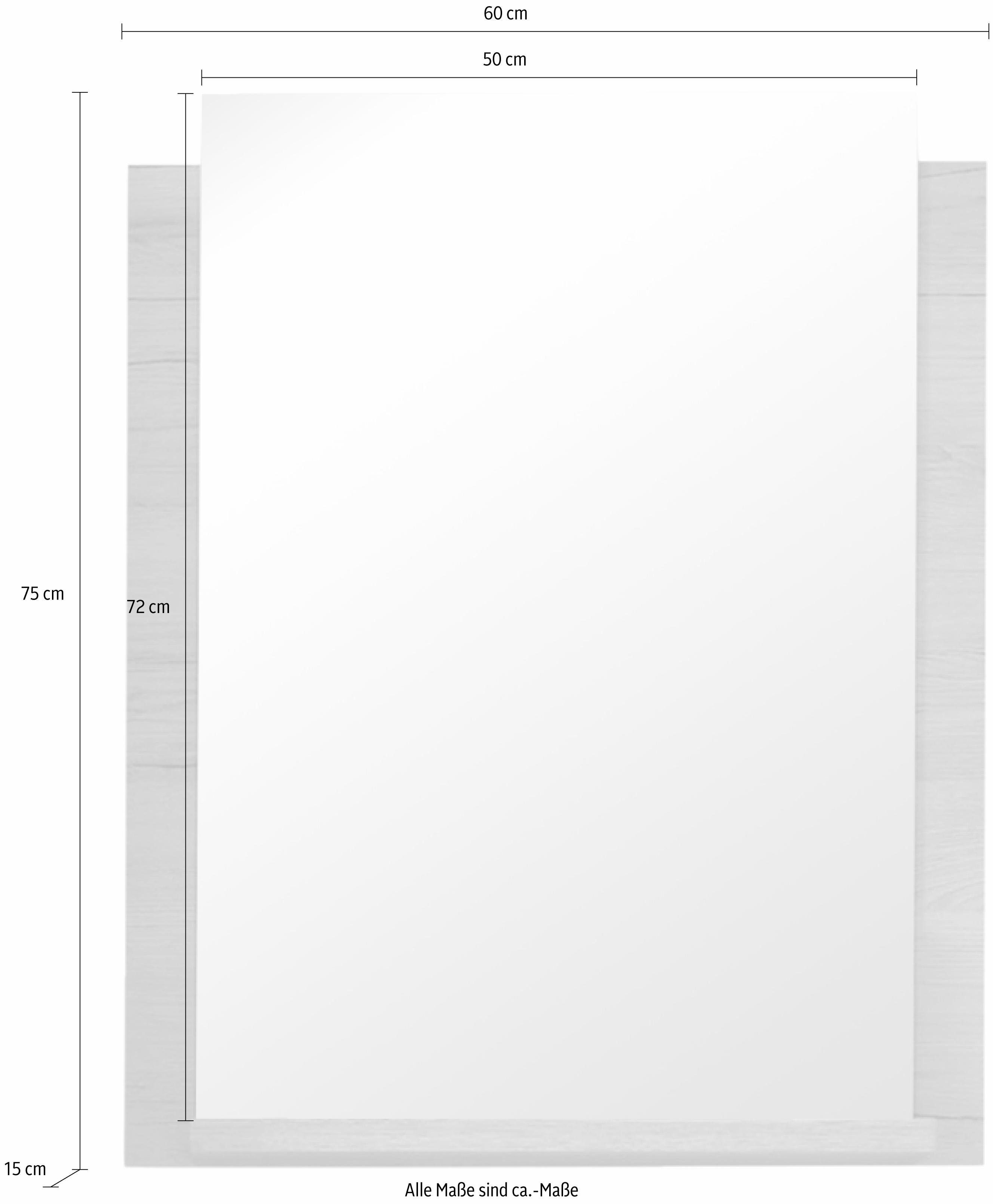 welltime Badspiegel Campus Eikenkleurige badkamerspiegel - Afmetingen (B/D/H) 60/15/75 cm