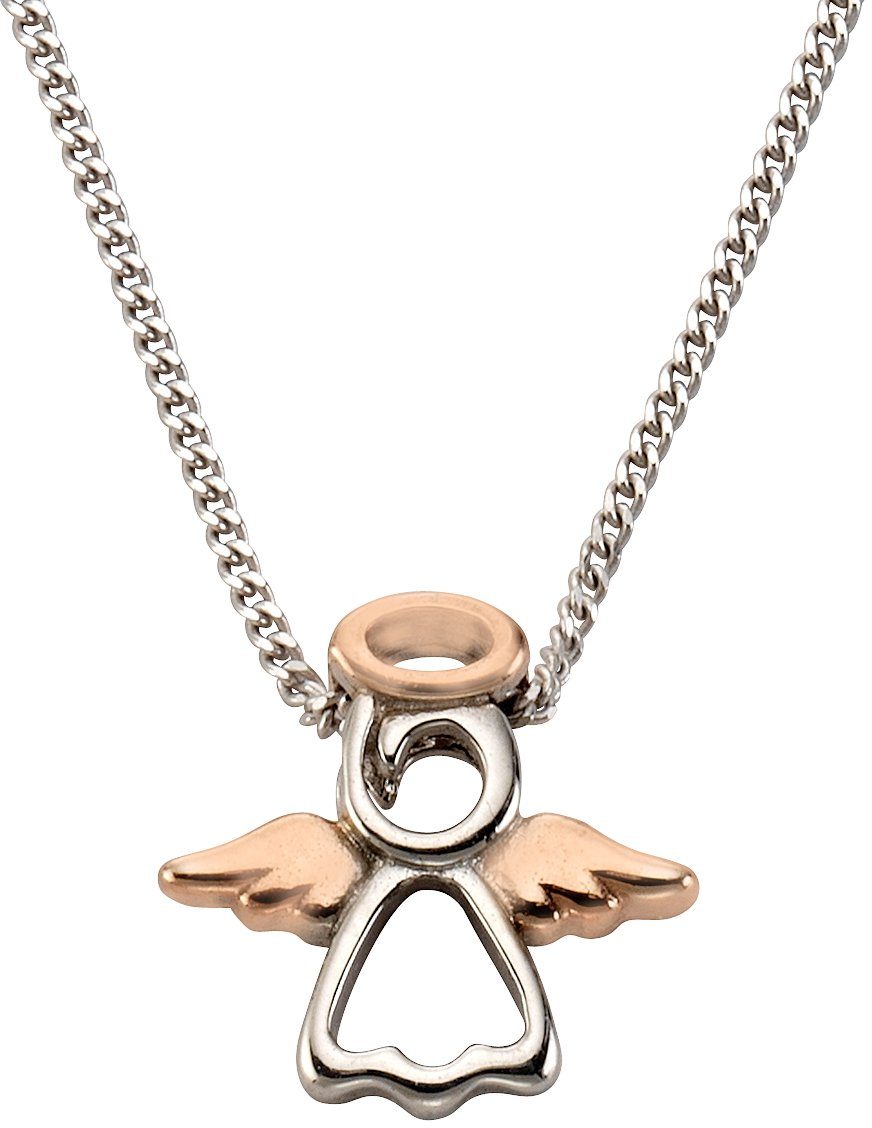 Firetti Ketting met hanger Sieraad cadeau zilver 925 halssieraad halsketting panzerketting engel (2-delig) dames kettingen zilver(kleur)