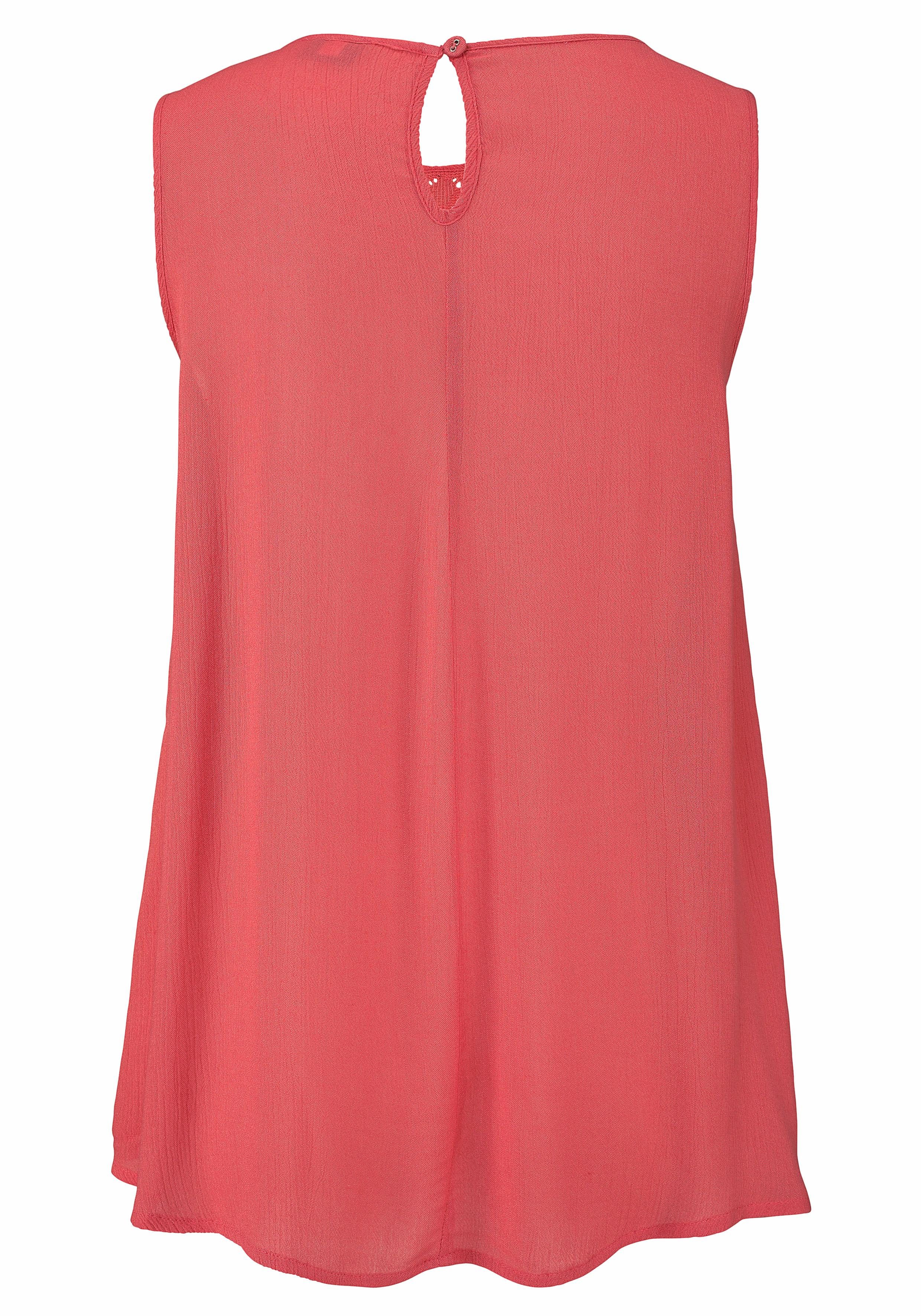 Buffalo Crêpe-blouse met kanten inzetstuk, blouse, boho stijl