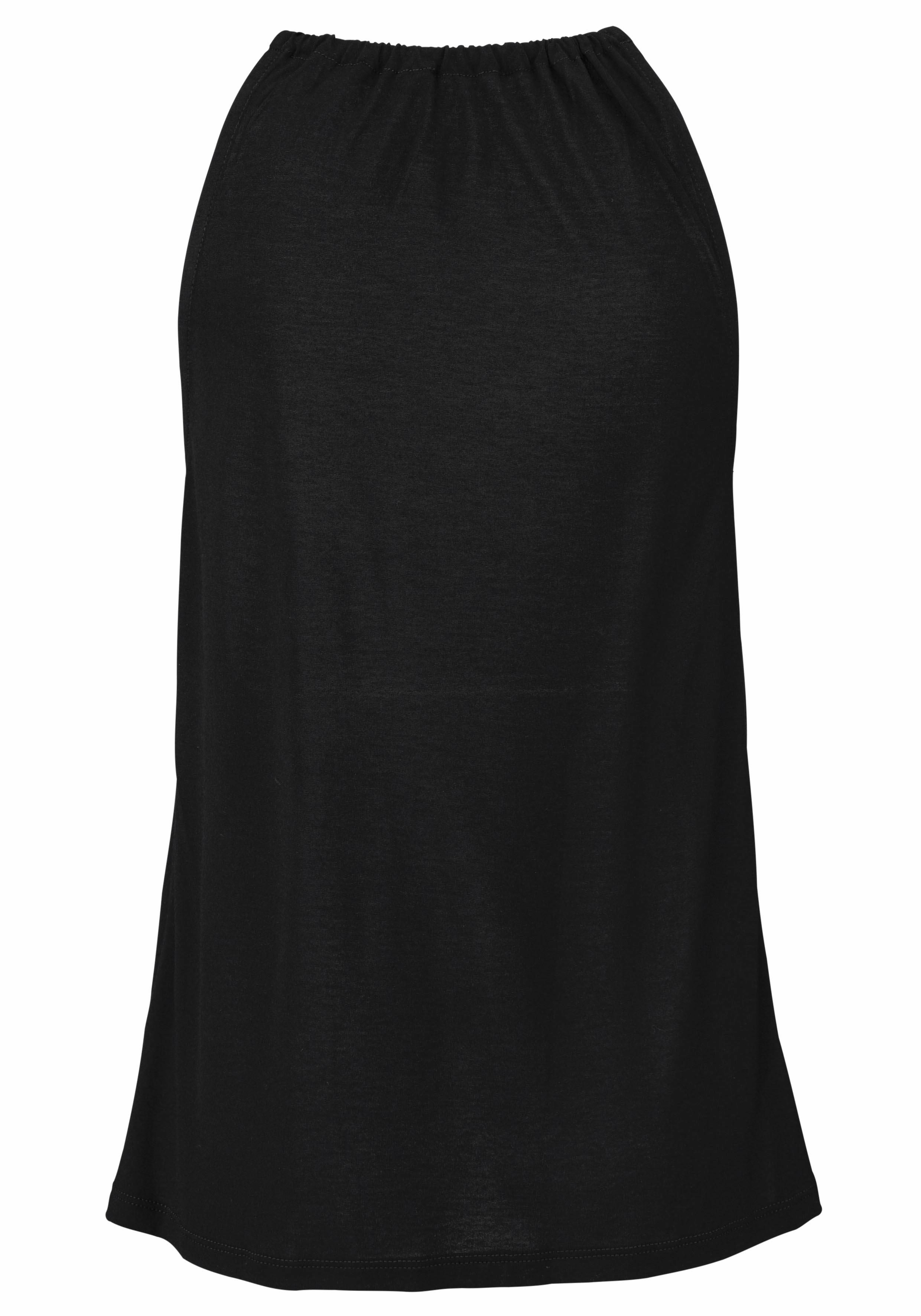 Lascana Top met spaghettibandjes met split aan de hals, eenvoudig zomertop, basic