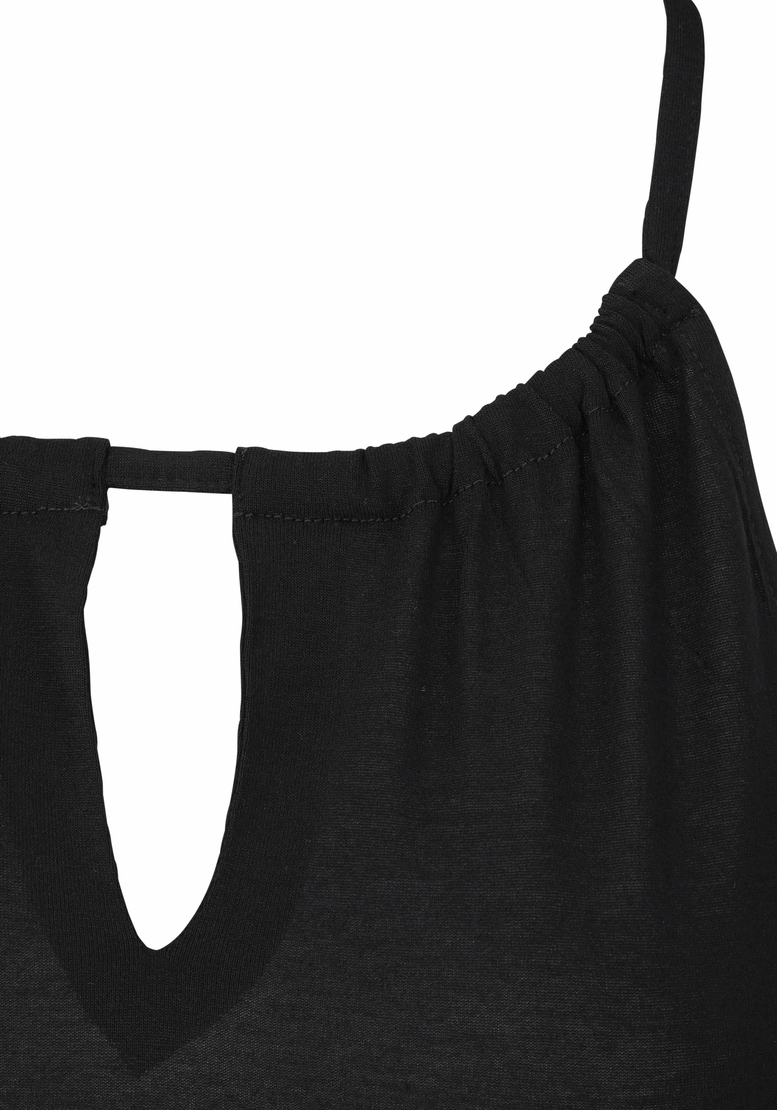 Lascana Top met spaghettibandjes met split aan de hals, eenvoudig zomertop, basic