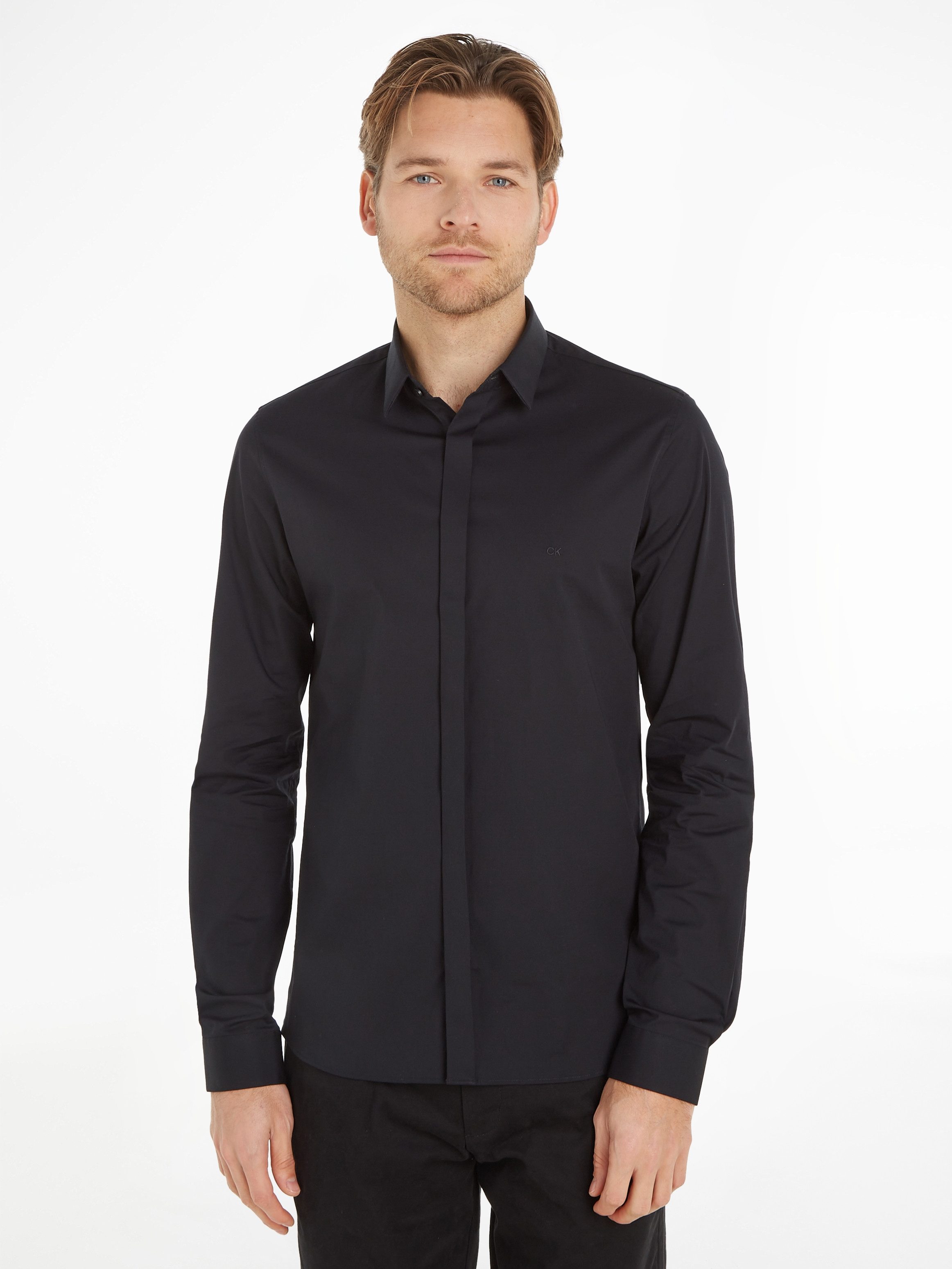 Calvin Klein Overhemd met lange mouwen POPLIN HP EXTRA SLIM SHIRT