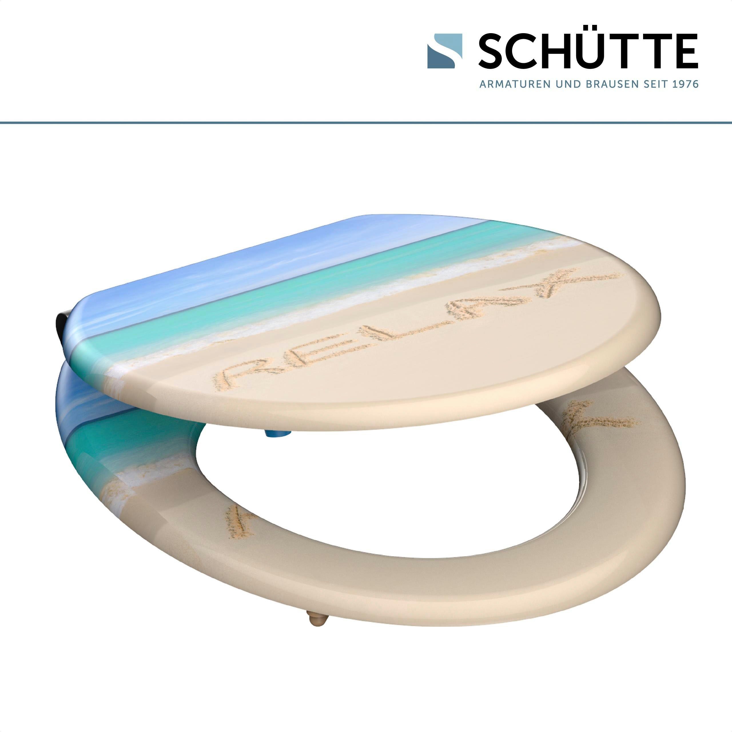 Schütte Toiletzitting Relax met softclosemechanisme en houten kern, mdf